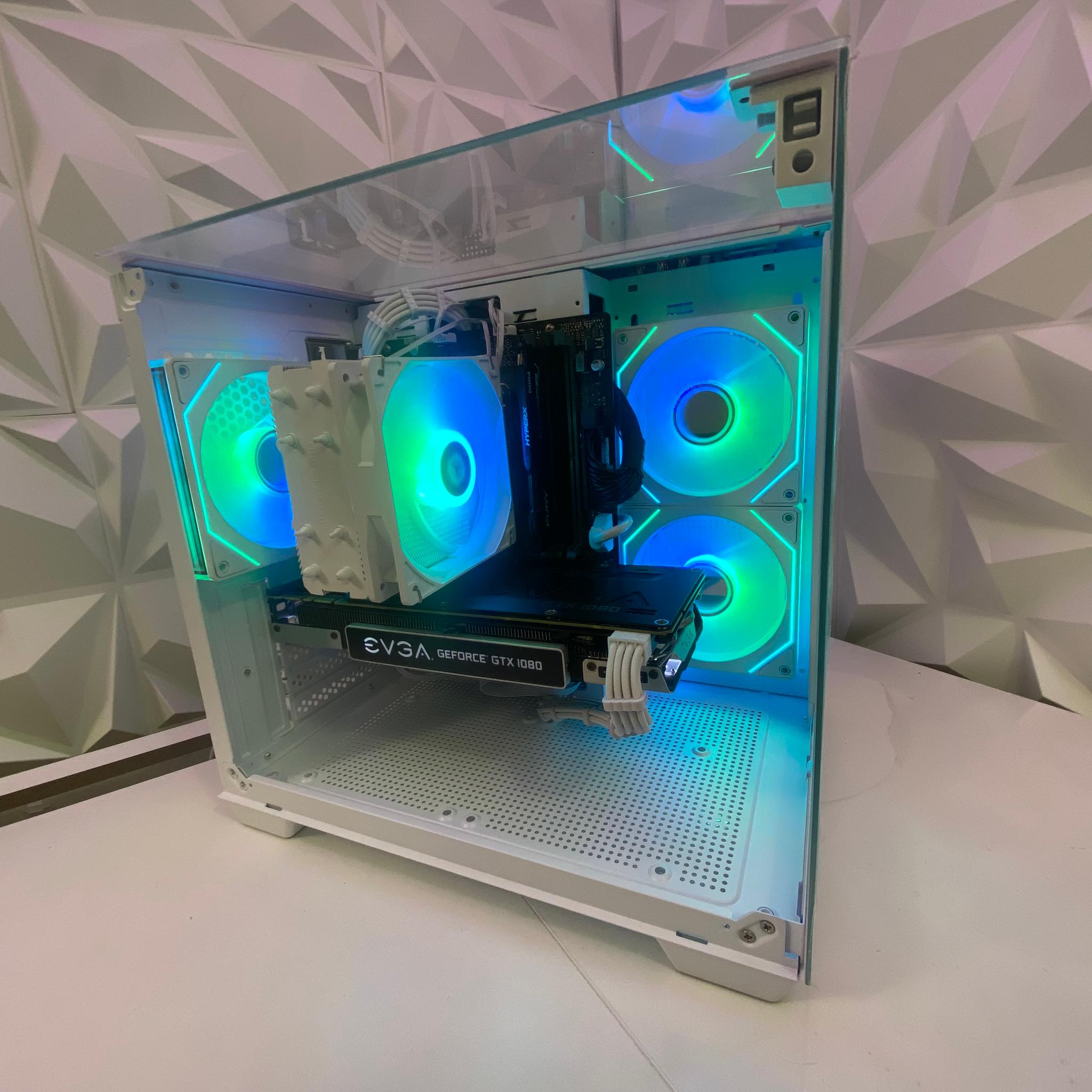 🎅🎅 White Elite Build – intel i5 9500 + GTX 1080 8GB | 1080P/1440P High FPS Ready