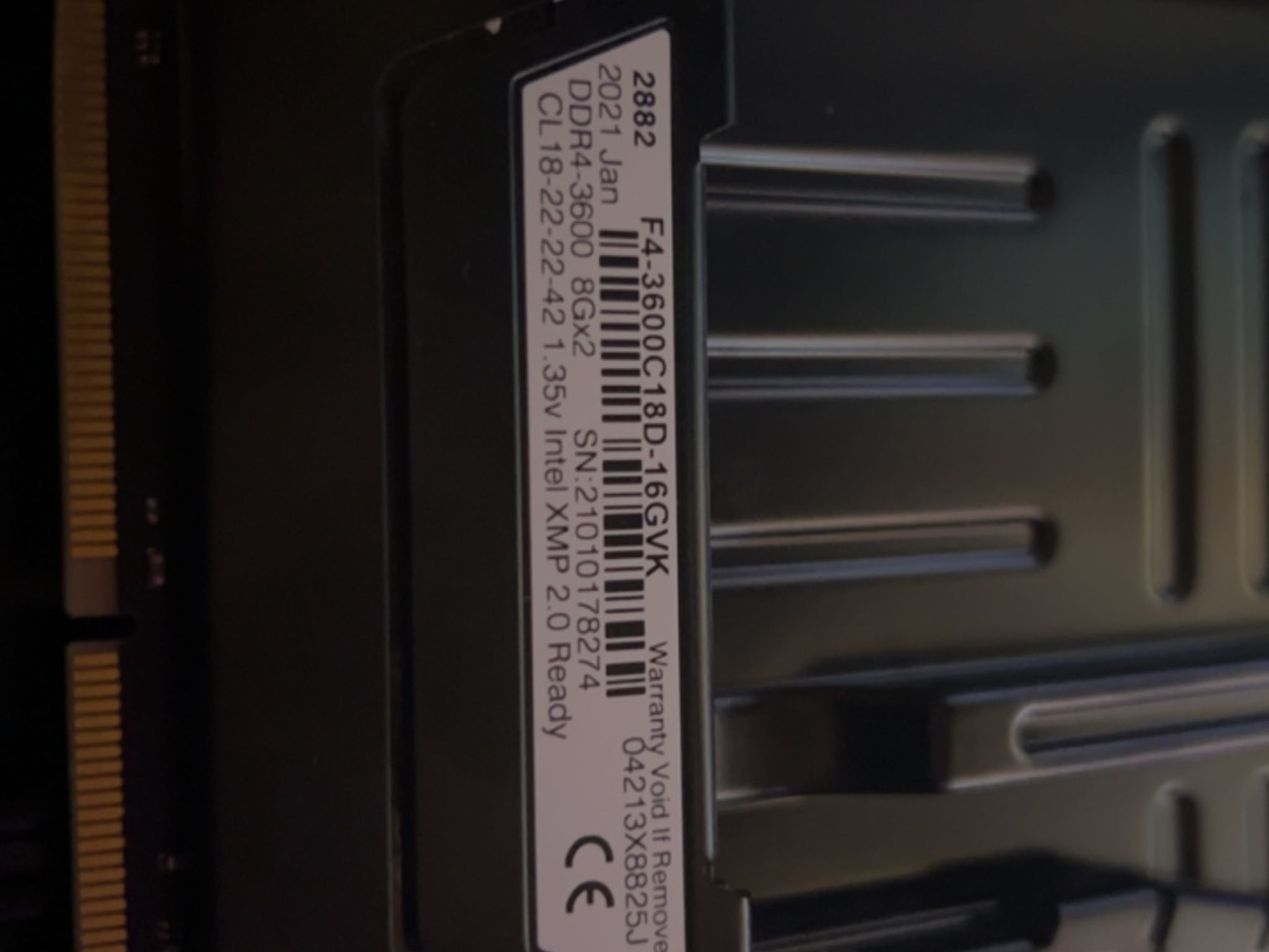 G.Skill Ripjaws V 16GB (2x8gb) 3600mhz