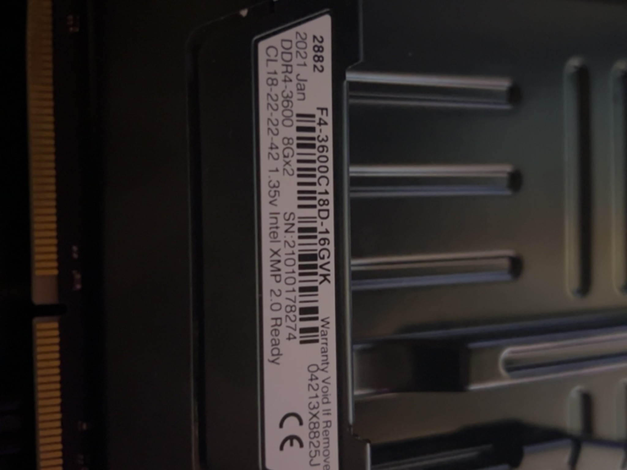 G.Skill Ripjaws V 16GB (2x8gb) 3600mhz