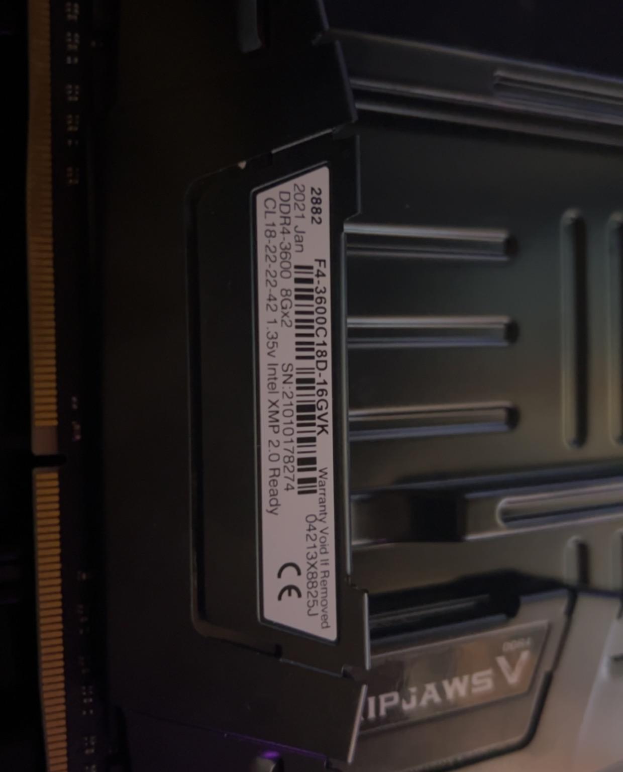 G.Skill Ripjaws V 16GB (2x8gb) 3600mhz
