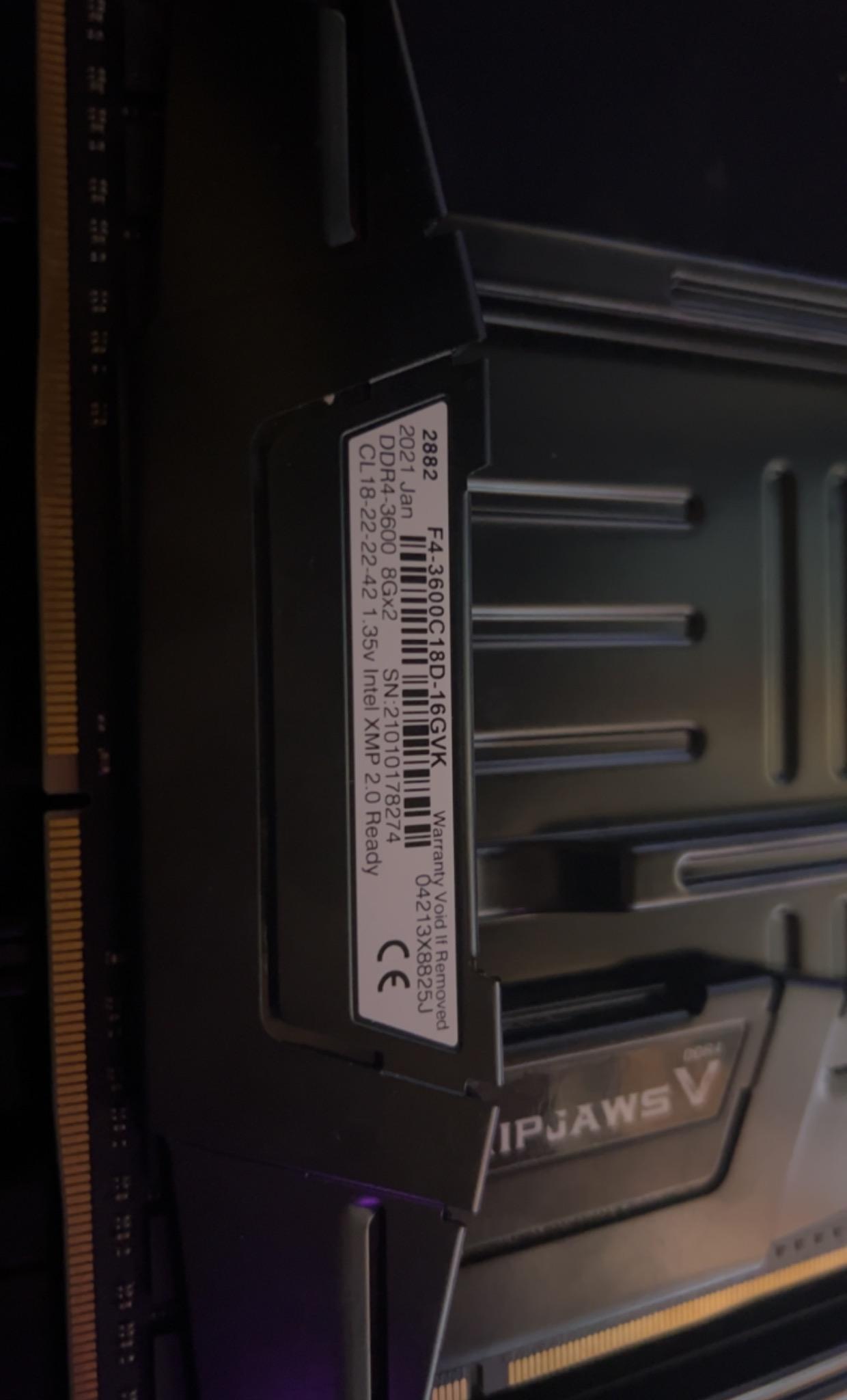 G.Skill Ripjaws V 16GB (2x8gb) 3600mhz