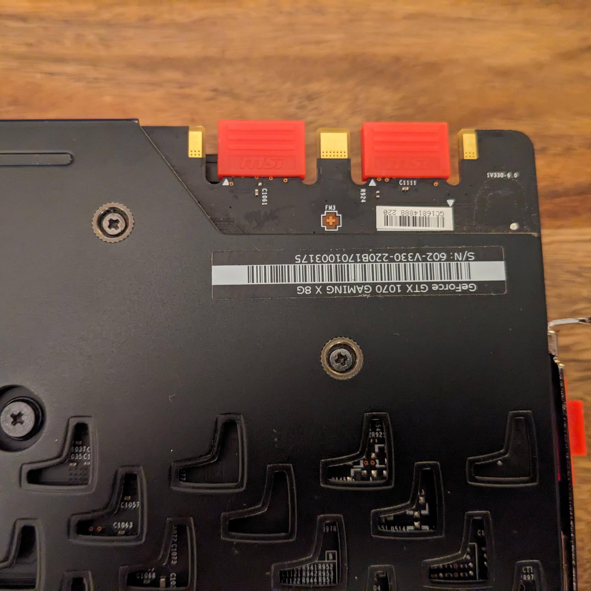MSI GeForce GTX 1070 GAMING X 8G