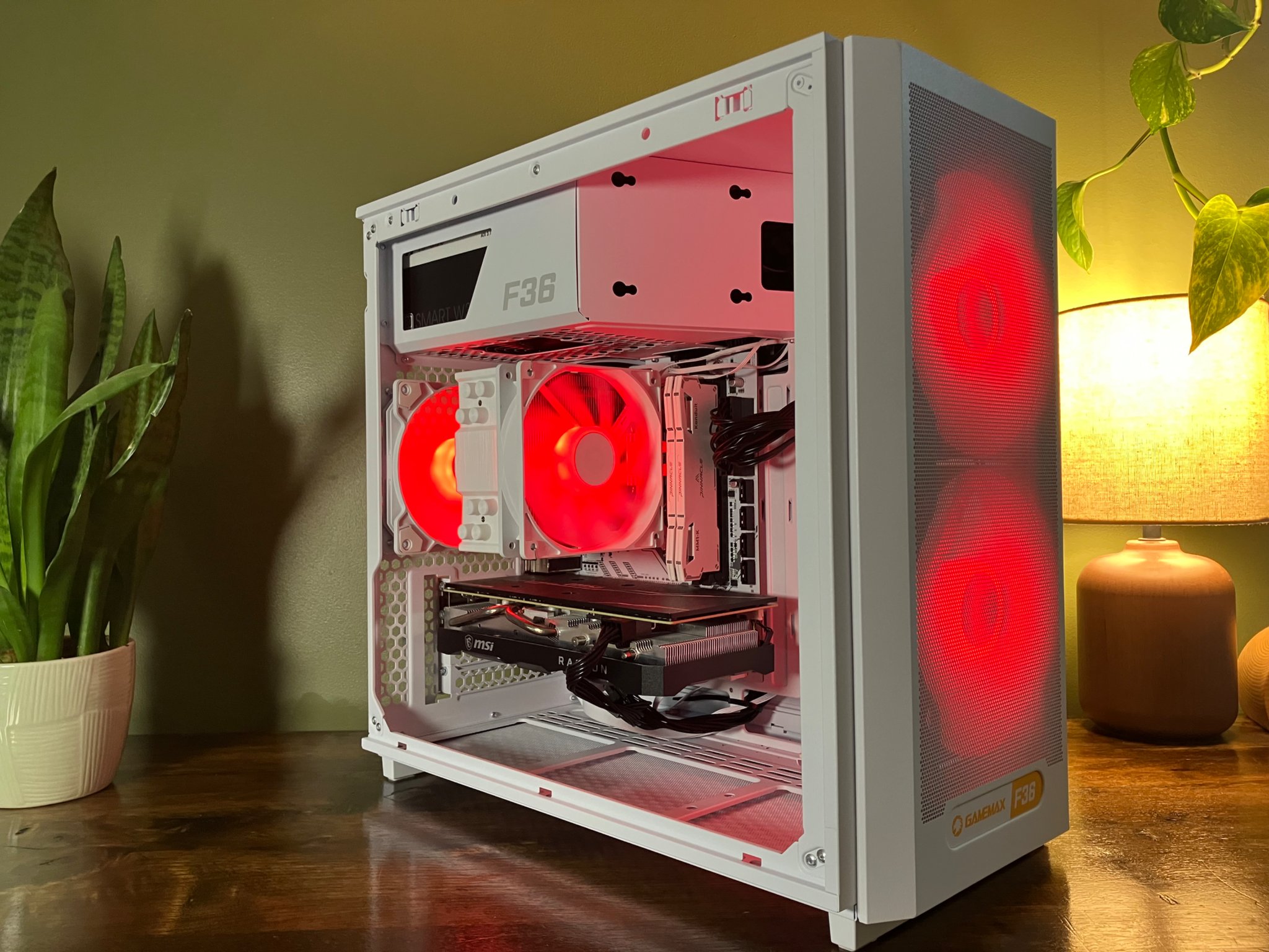 Copy of White RGB Gaming PC Ryzen 5 5500 RX 5600XT 16gb RAM 1tb SSD Micro-ATX