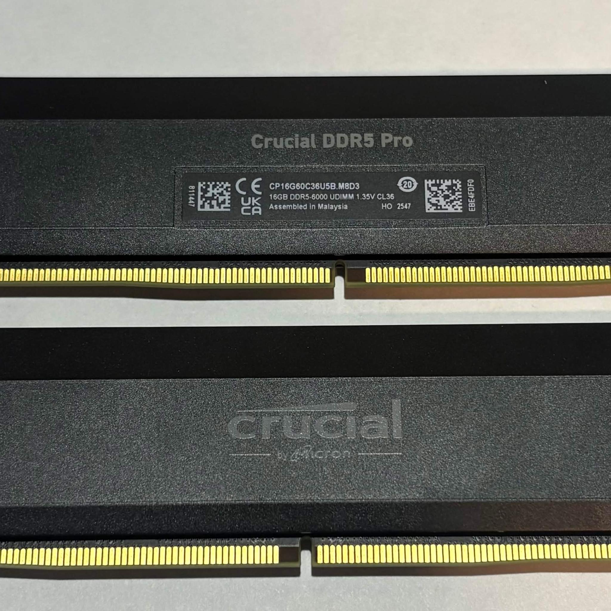 Crucial Pro Overclocking 32GB (2x16GB) DDR5-6000 CL36 Desktop Memory Kit | EXPO/XMP