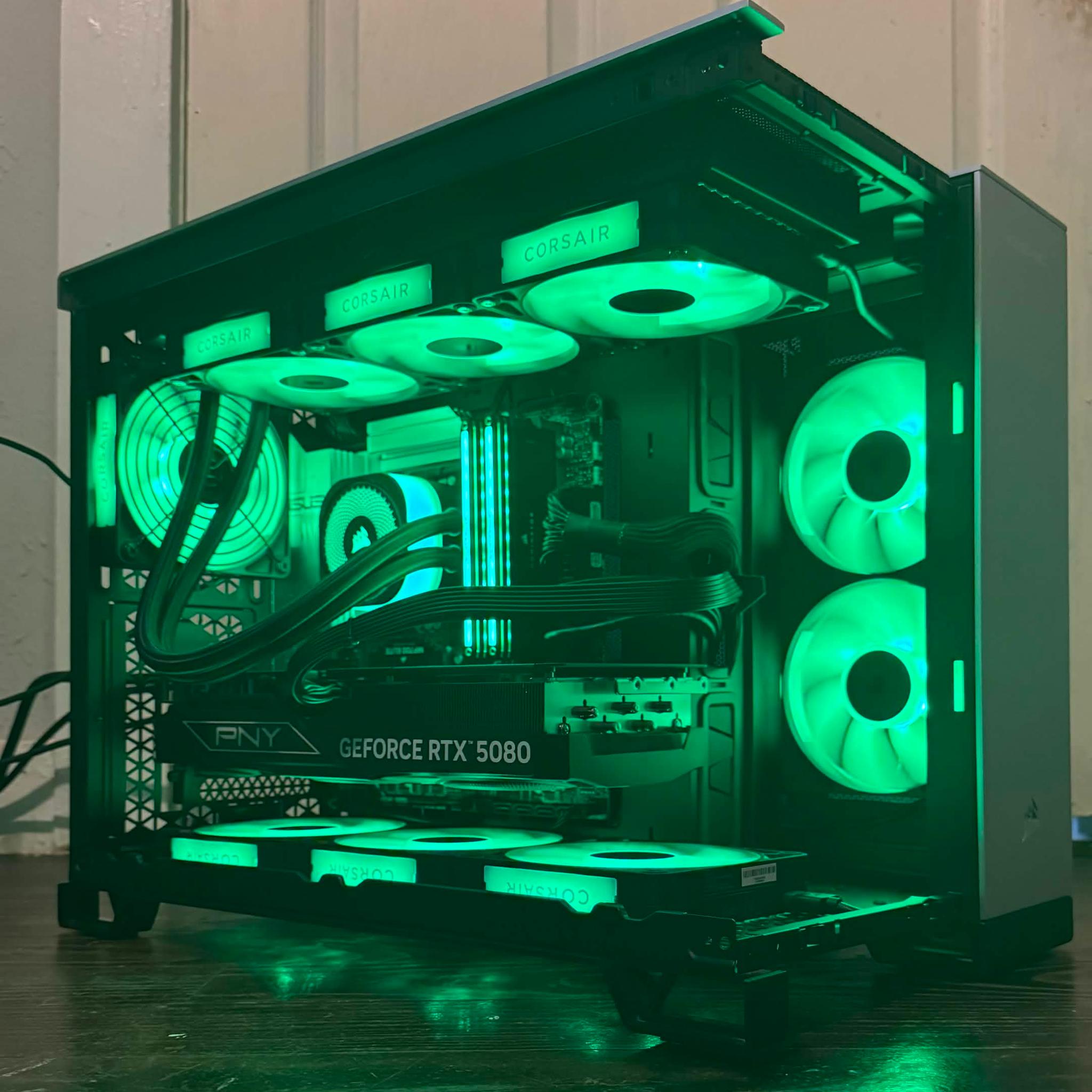 Black/Satin Gray: Intel Core Ultra 9 285K, GeForce RTX 5080, 32GB DDR5, 2TB M.2 SSD, Win11 Home