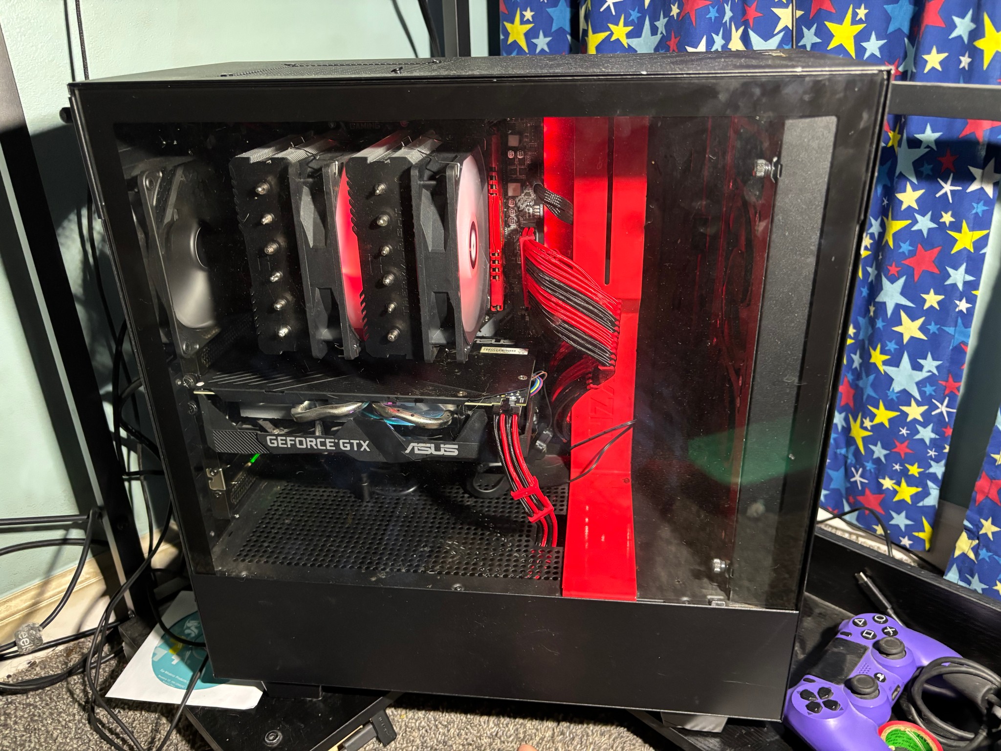 Custom Red & Black Gaming Pc |2TB M.2 SSD|1660 SUPER|3600 16GB DDR4|MSI B450 TomahawkMax (HAS WIFI)