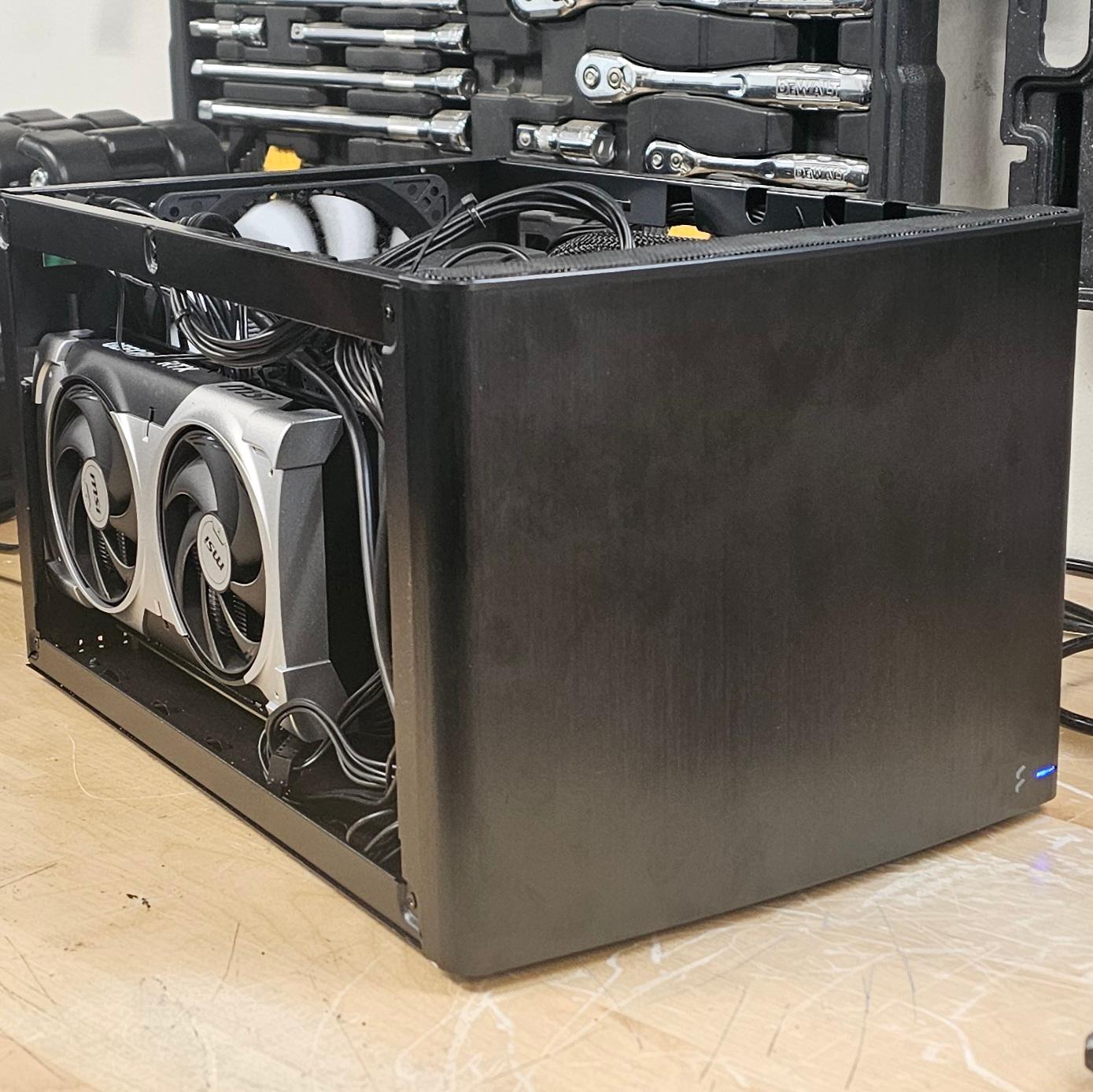 Black ITX PC Case w/ 3 Fans