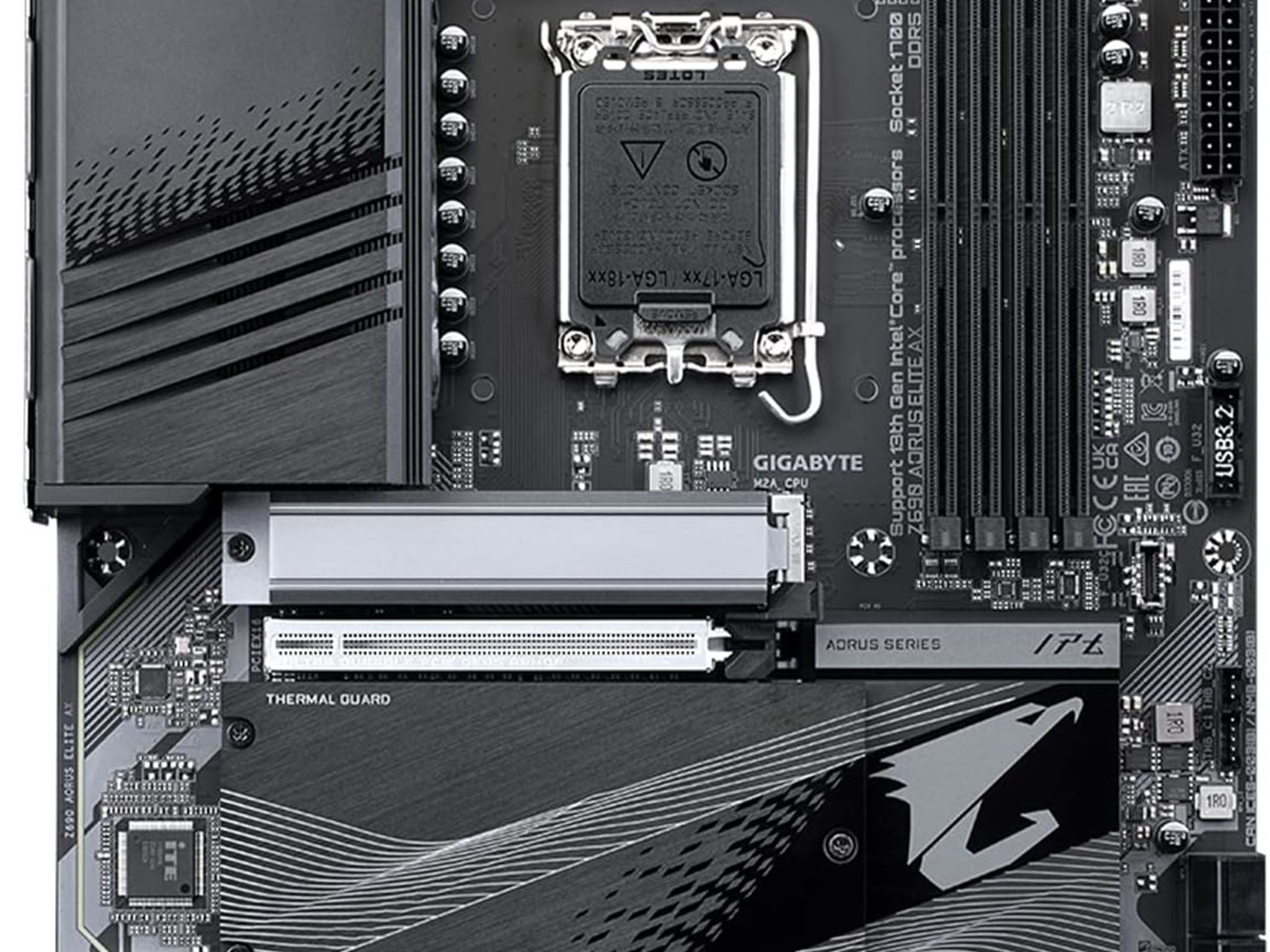 GIGABYTE Z690 AORUS Elite AX LGA 1700/ Intel Z690/ DDR5/ Quad M.2/ PCIe 5.0/WiFi 6/