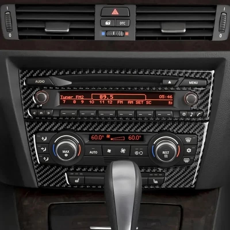 Premium Carbon Fiber CD Panel Decal for BMW E90/E92/E93 (2005-2012)