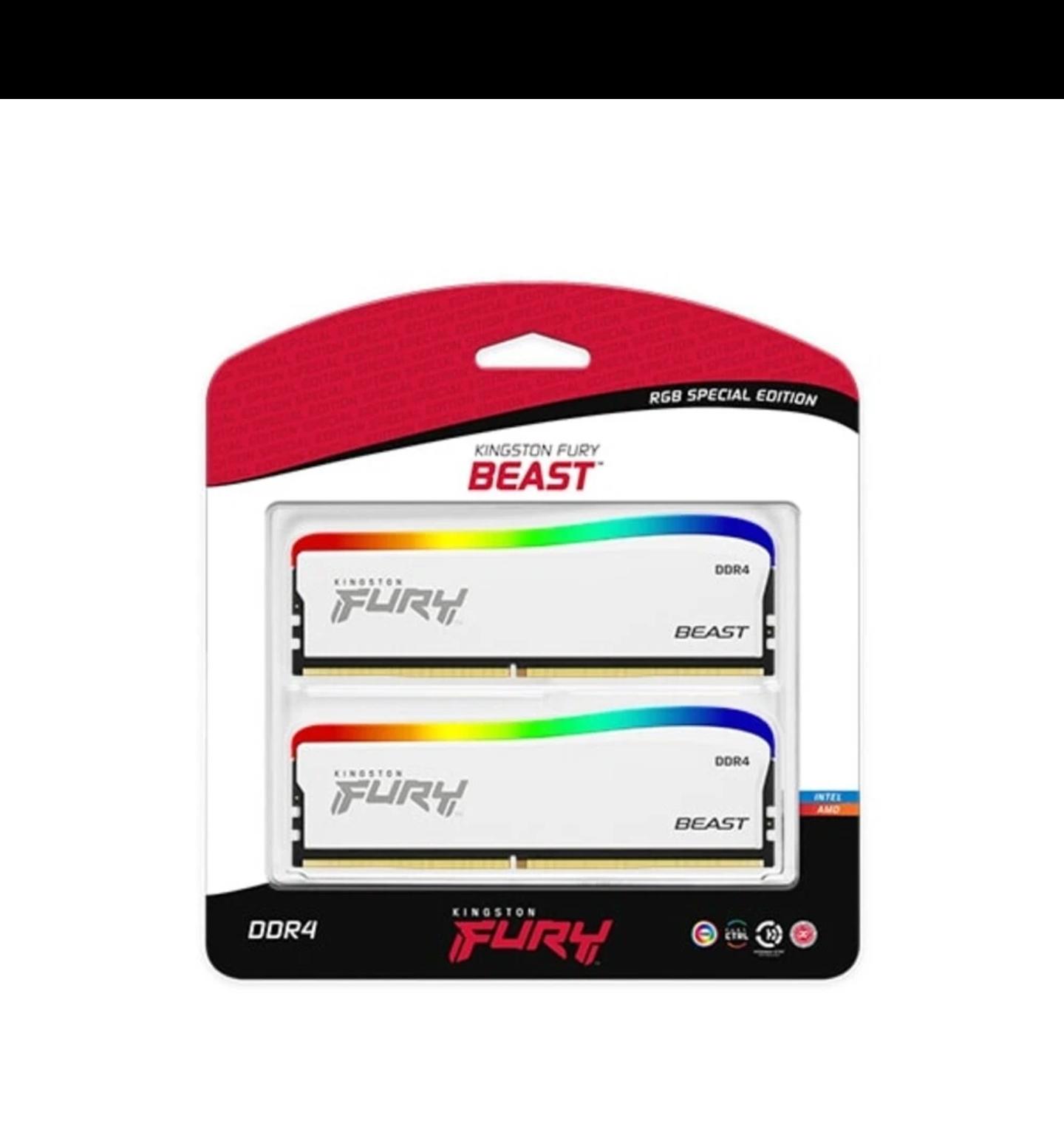 Kingston FURY Beast DIMM DDR4-3600 Kit RGB Memory 32GB (2 16gb sticks)