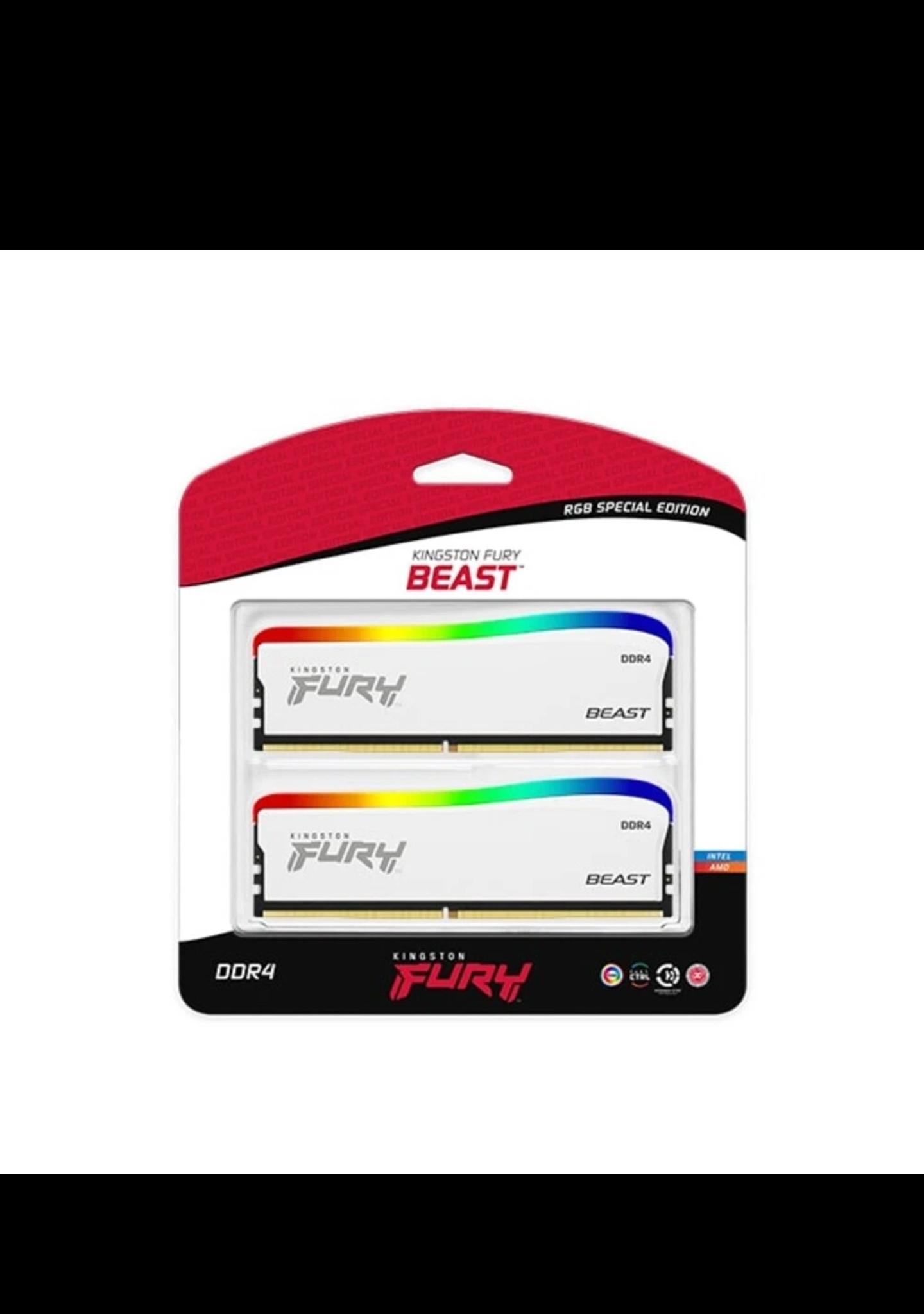 Kingston FURY Beast DIMM DDR4-3600 Kit RGB Memory 32GB (2 16gb sticks)