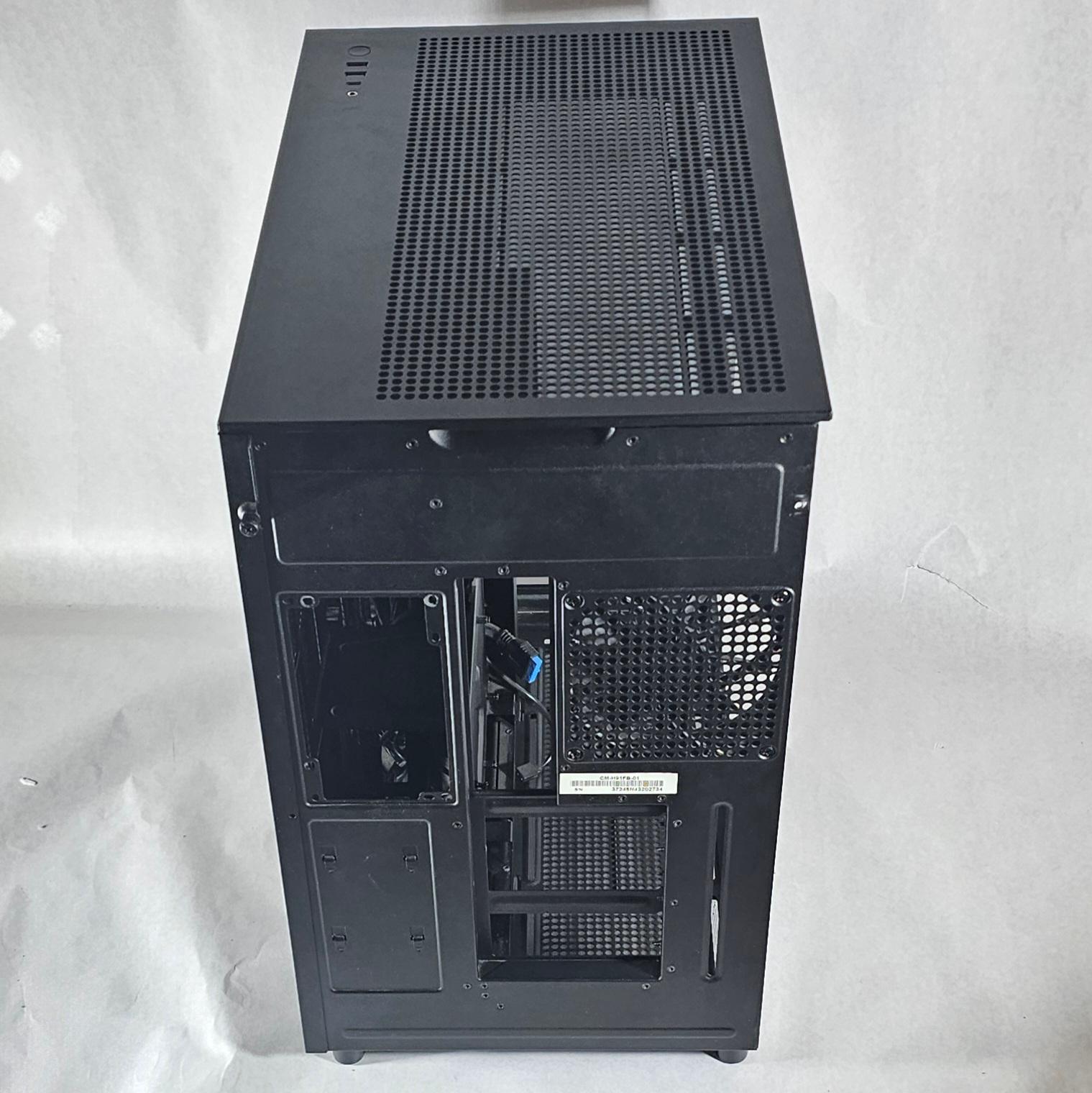 Black NZXT PC Case with Tempered Glass w/ 4 Fans