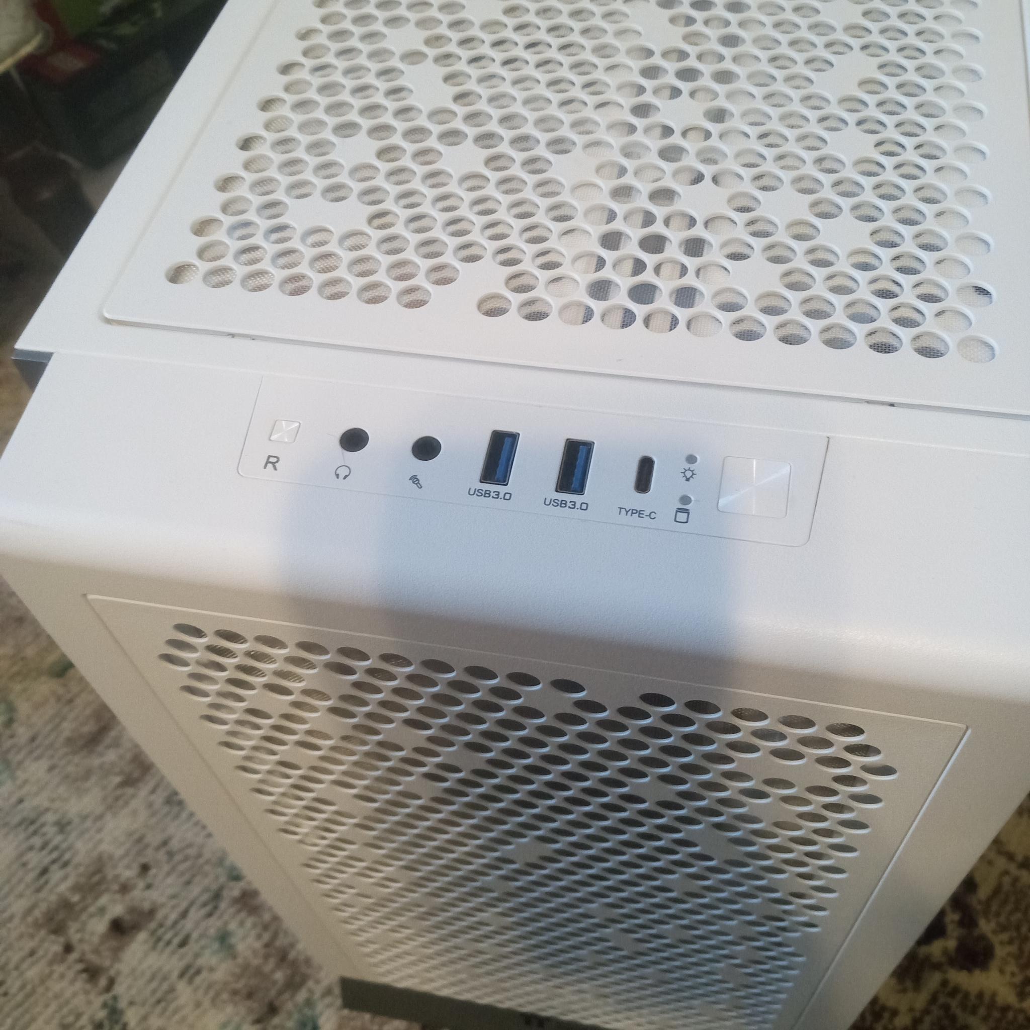 White Thermaltake with CPU cooler and fans