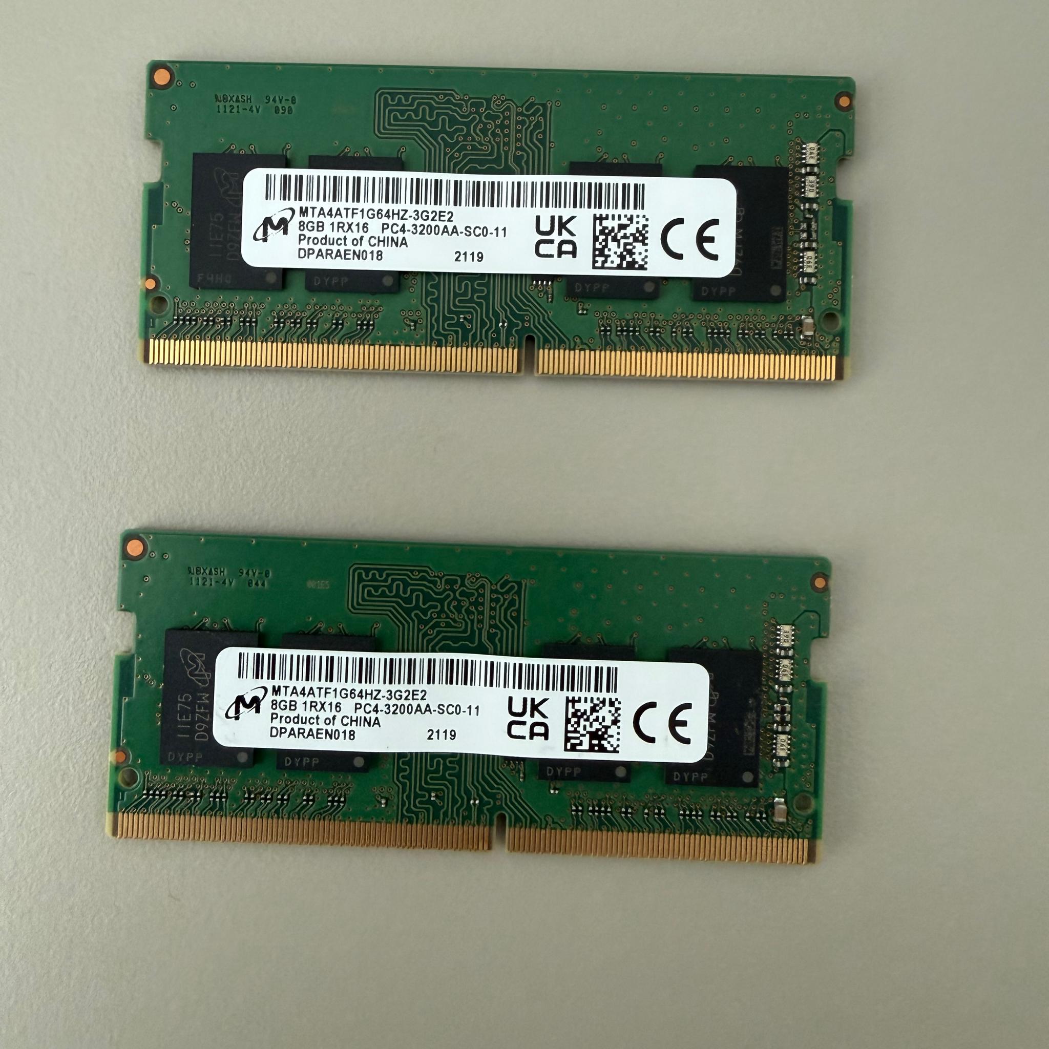 Micron 16GB DDR4 3200 (x2 8GB)
