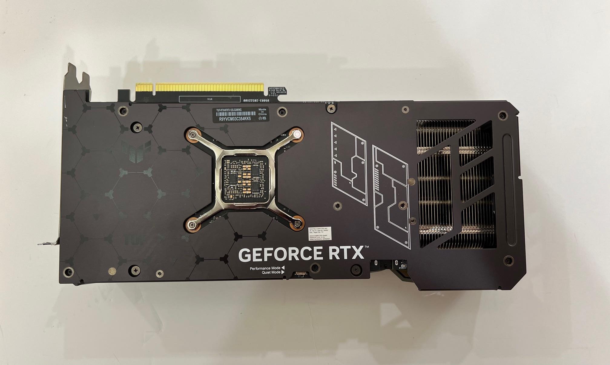 ASUS TUF 4070TI-O12G-GAMING NVIDIA GeForce RTX 4070 Ti 12 GB GDDR6X