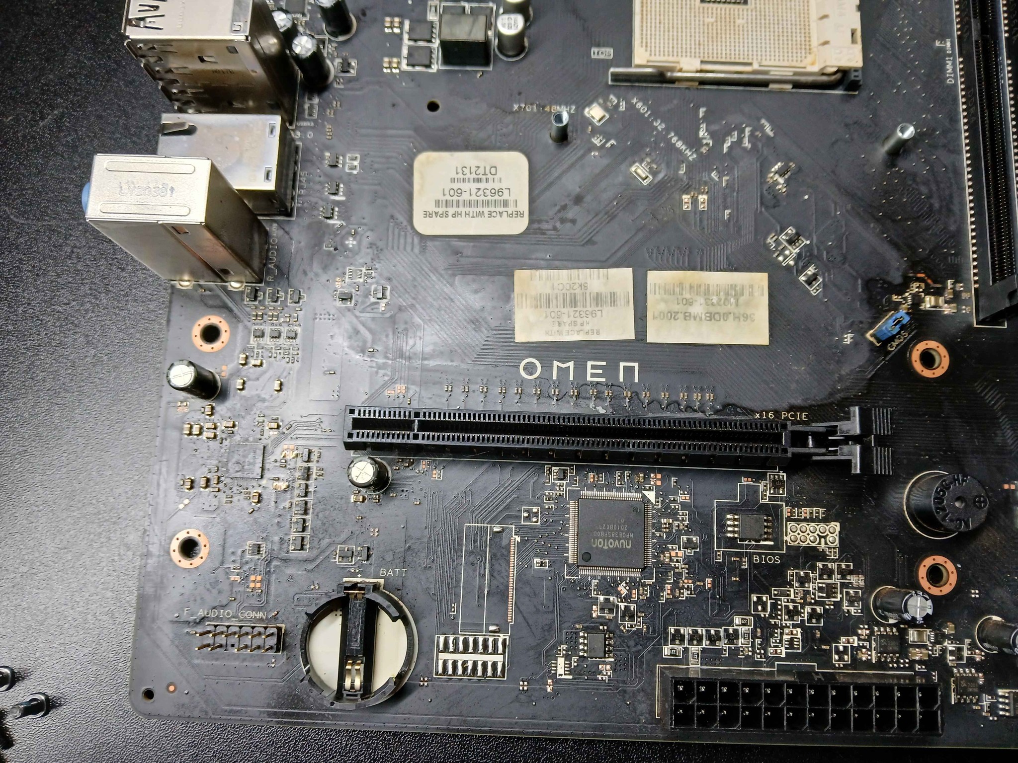 Broken HP Omen am4 m-atx motherboard & cpu cooler