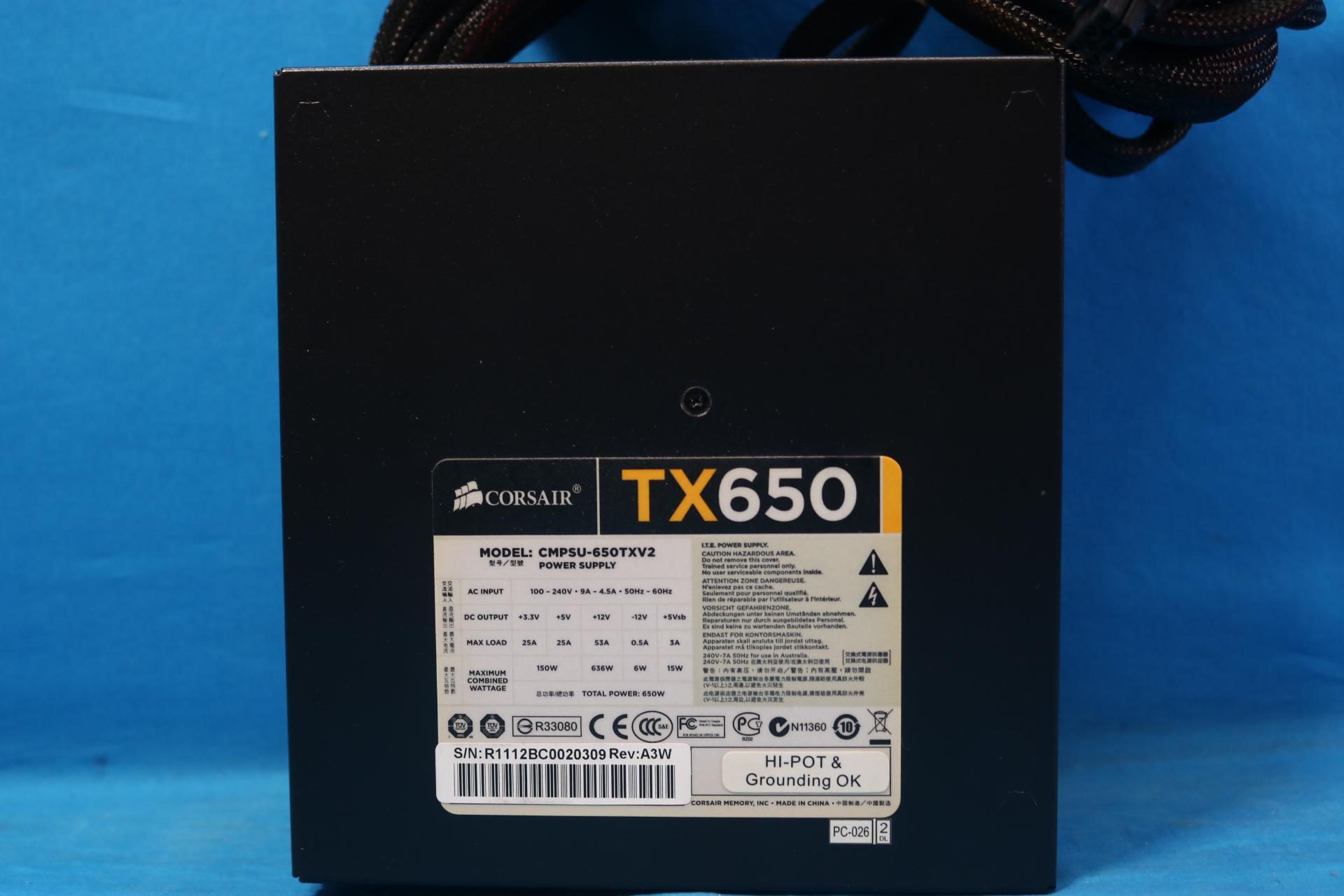 Corsair TX650 650W 80+ Bronze ATX Desktop Power Supply - 4344762861