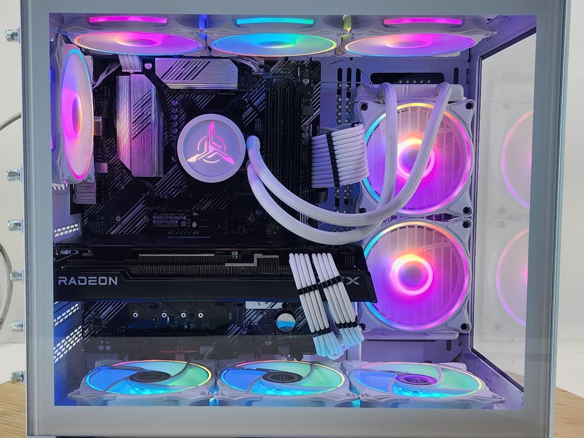 Gaming PC Ryzen 7 5700X 32GB RAM 1TB SSD RX 7700 XT 12GB Windows 11 Computer
