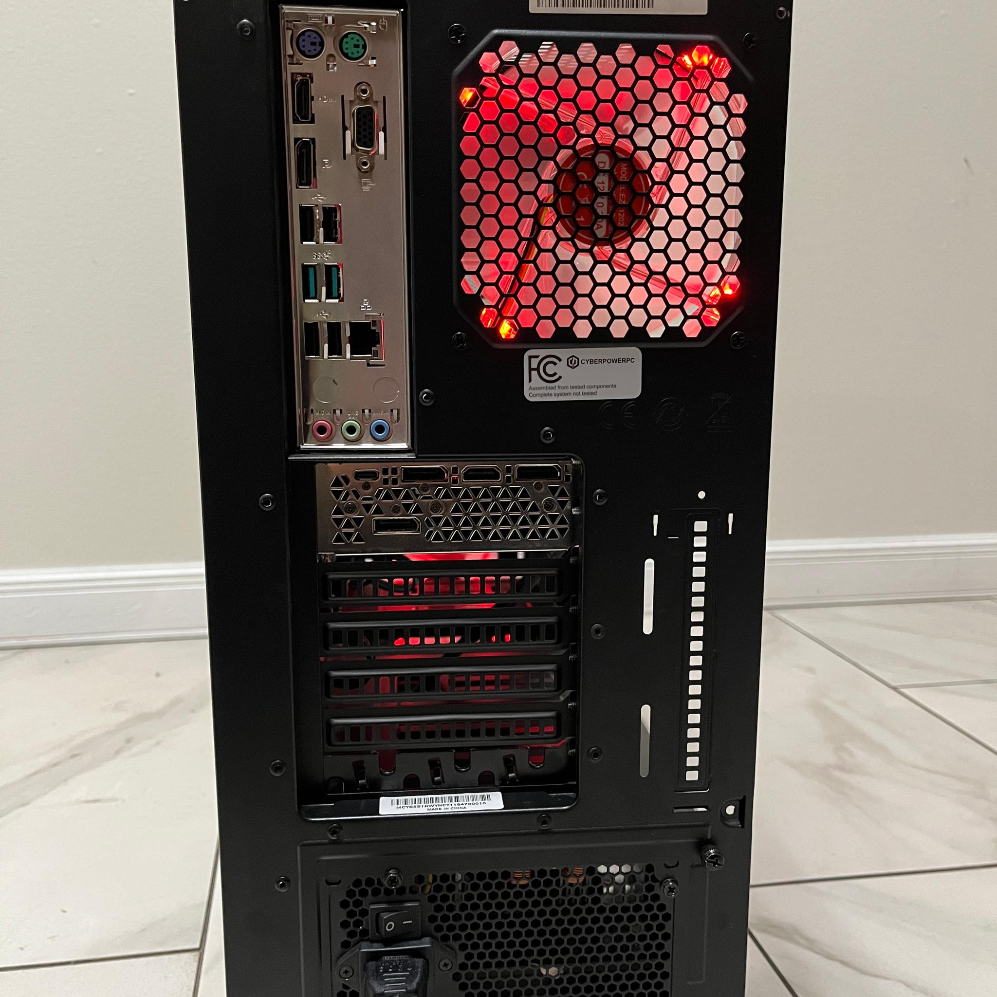 NVIDIA RTX 2080, Intel Core i3-12100, 16GB RAM, 512GB SSD - Gaming PC w/ Wi-Fi & BT *Missing R Panel