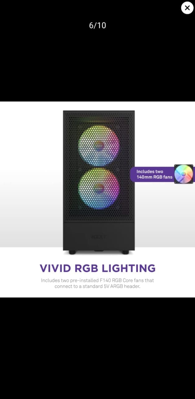 NZXT H5 Flow RGB ATX Mid-Tower Gaming Case