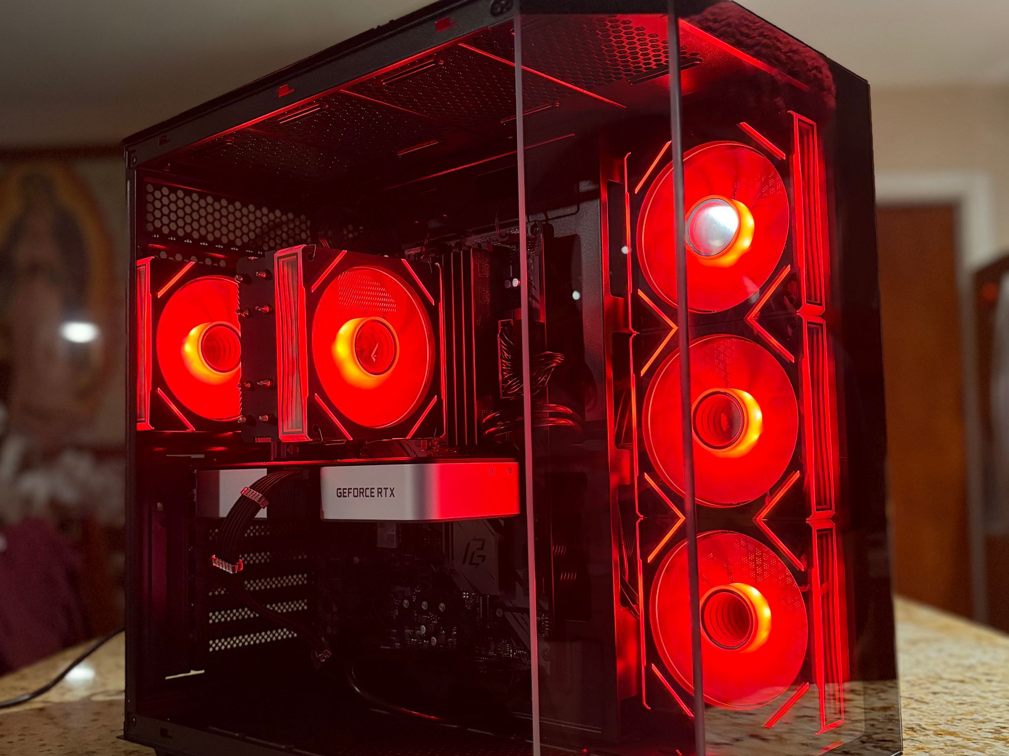 Black Gaming PC | RTX 3060Ti | RYZEN 5 3600X | 16GB RAM | 1TB SSD | ON BOARD WiFi + BT