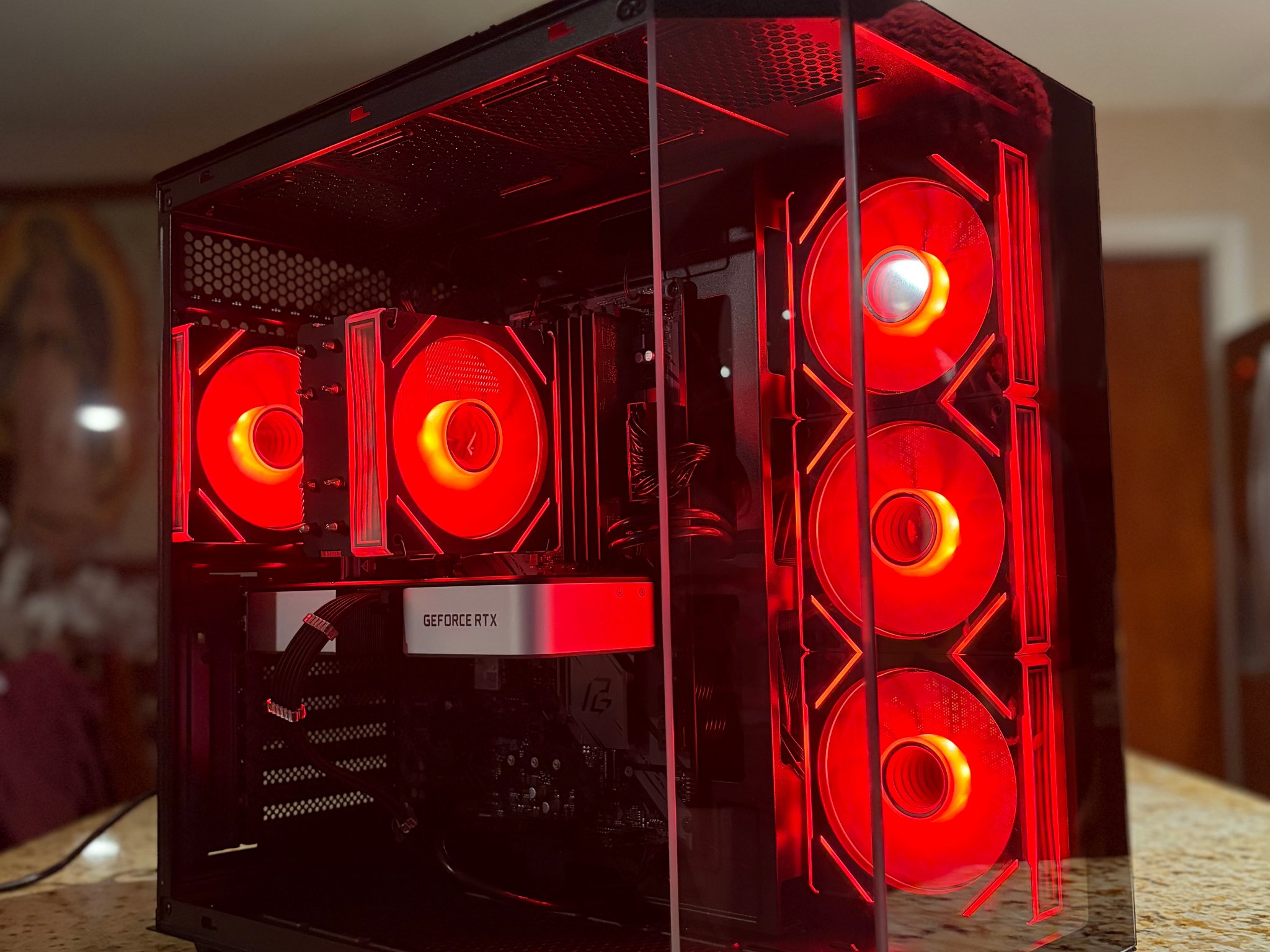 Black Gaming PC | RTX 3060Ti | RYZEN 5 3600X | 16GB RAM | 1TB SSD | ON BOARD WiFi + BT