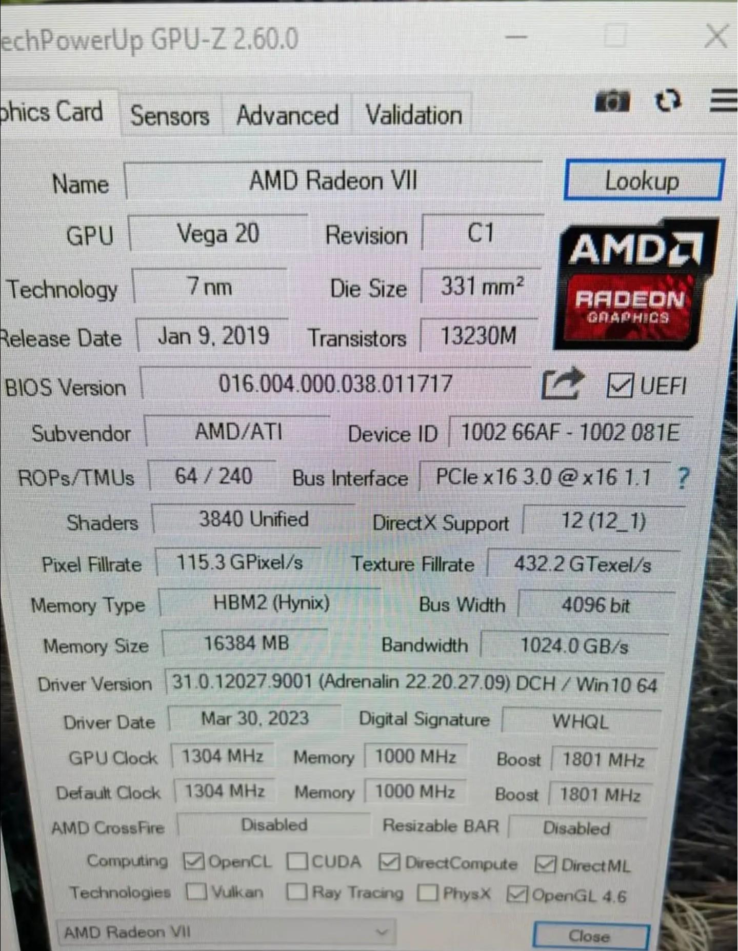 XFX Radeon Vega vii