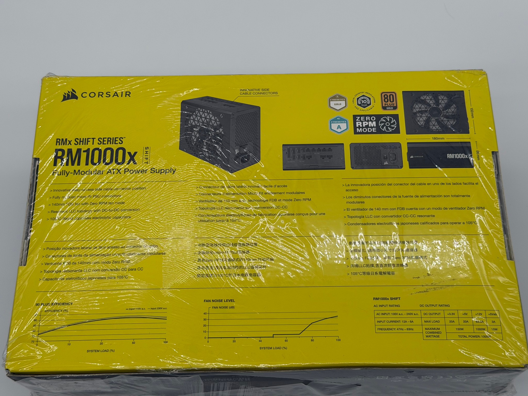 Corsair RMx Shift 1000W 80+ Gold Fully Modular ATX Power Supply – Sealed Retail Box