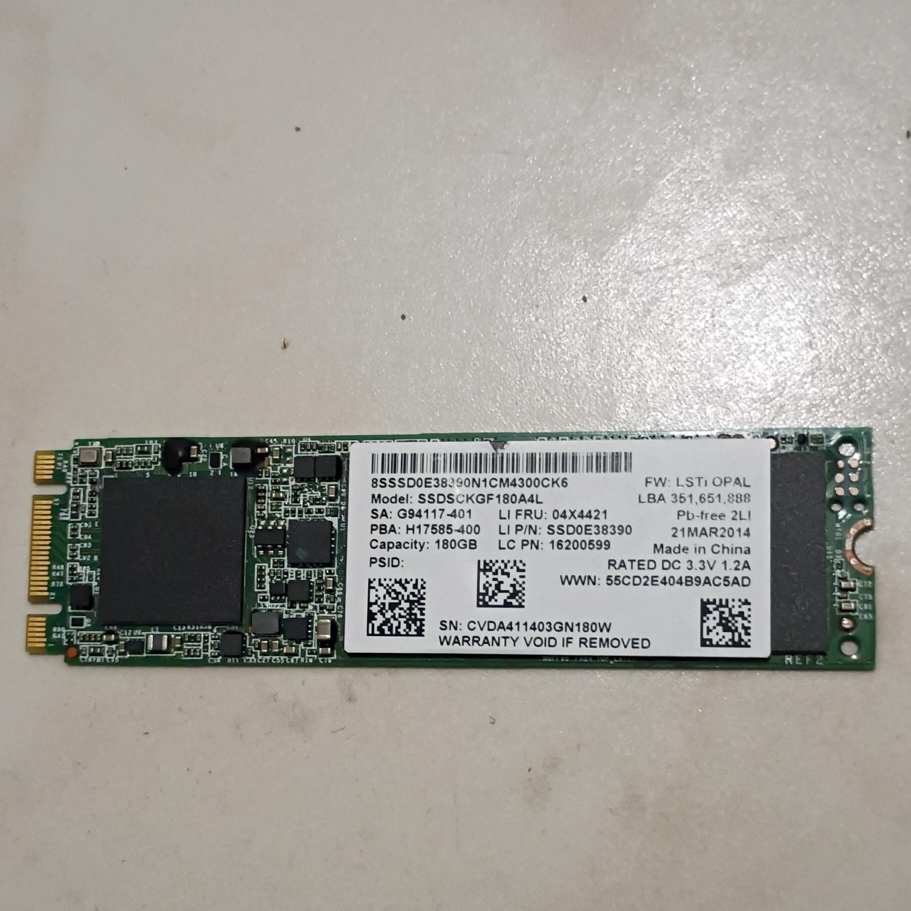 Intel Pro 1500 Series 180GB M.2 SATA SSD