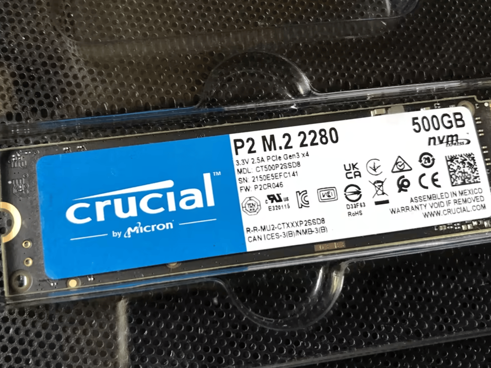 Crucial P2 M.2 NVME SSD 500GB