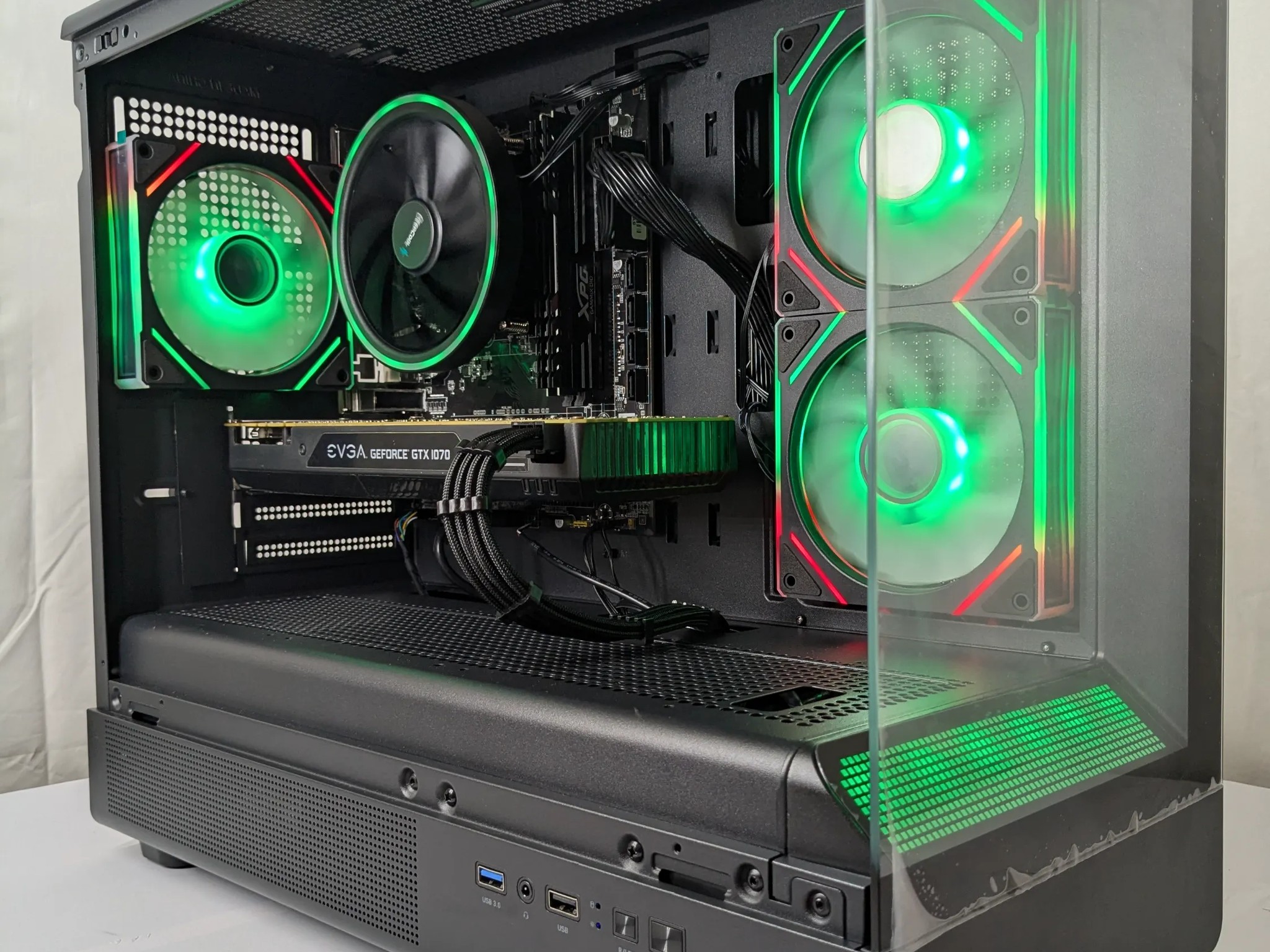 GTX 1070 Gaming PC – Ryzen 7 | 16GB DDR4 | 500GB NVMe | DeepCool Cooler | ARGB Glass Case