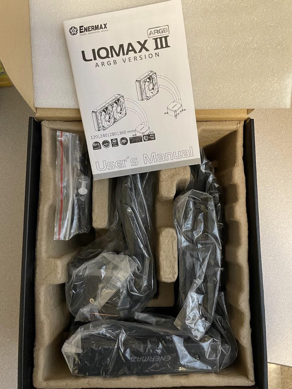 Enermax LIQMAX III ARGB 120mm All-in-one AIO Closed Loop Liquid Cooler CLC for Intel and AMD CPUs