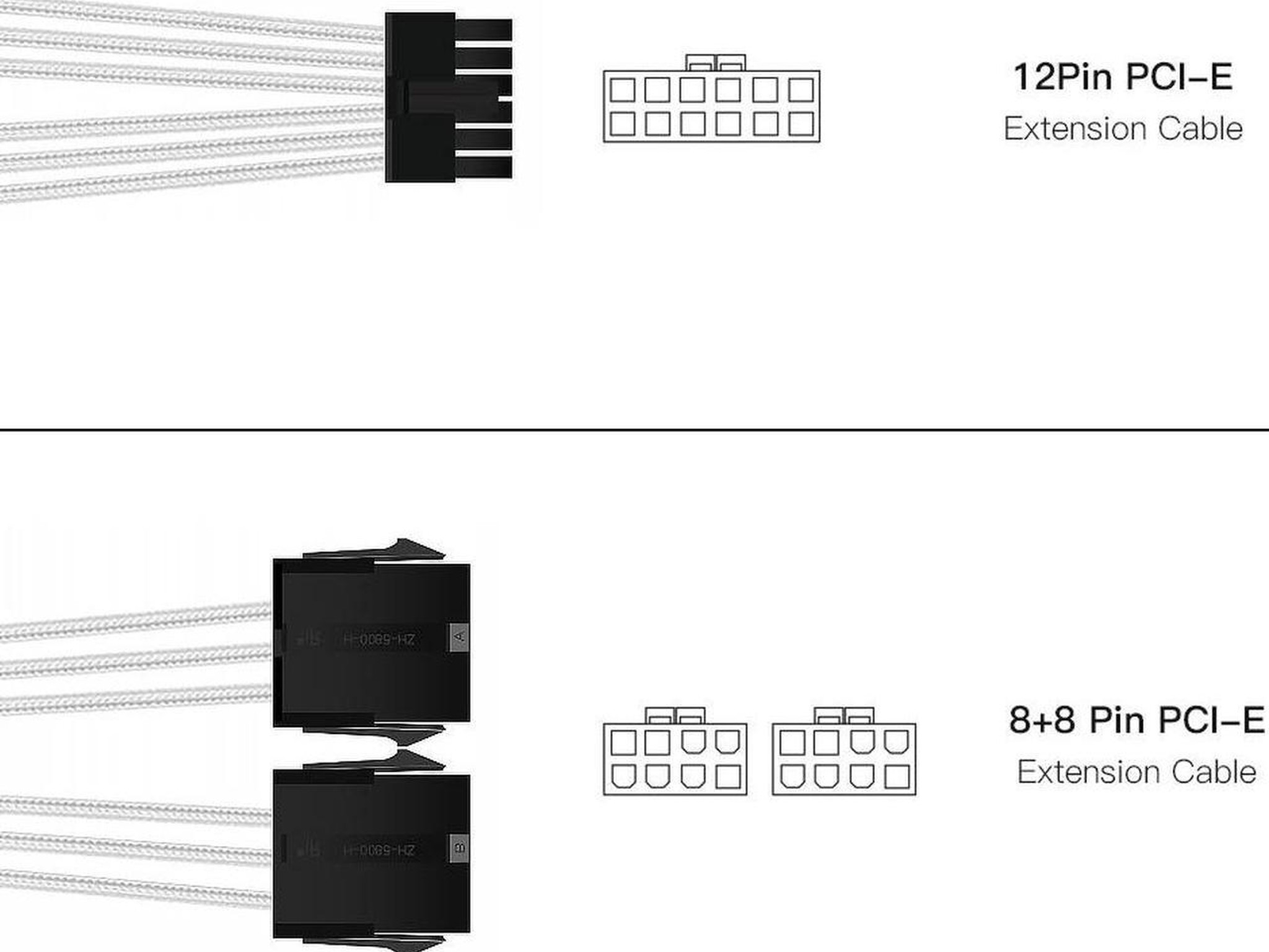 LOT OF TWO - RTX 30 series FE cable extensions