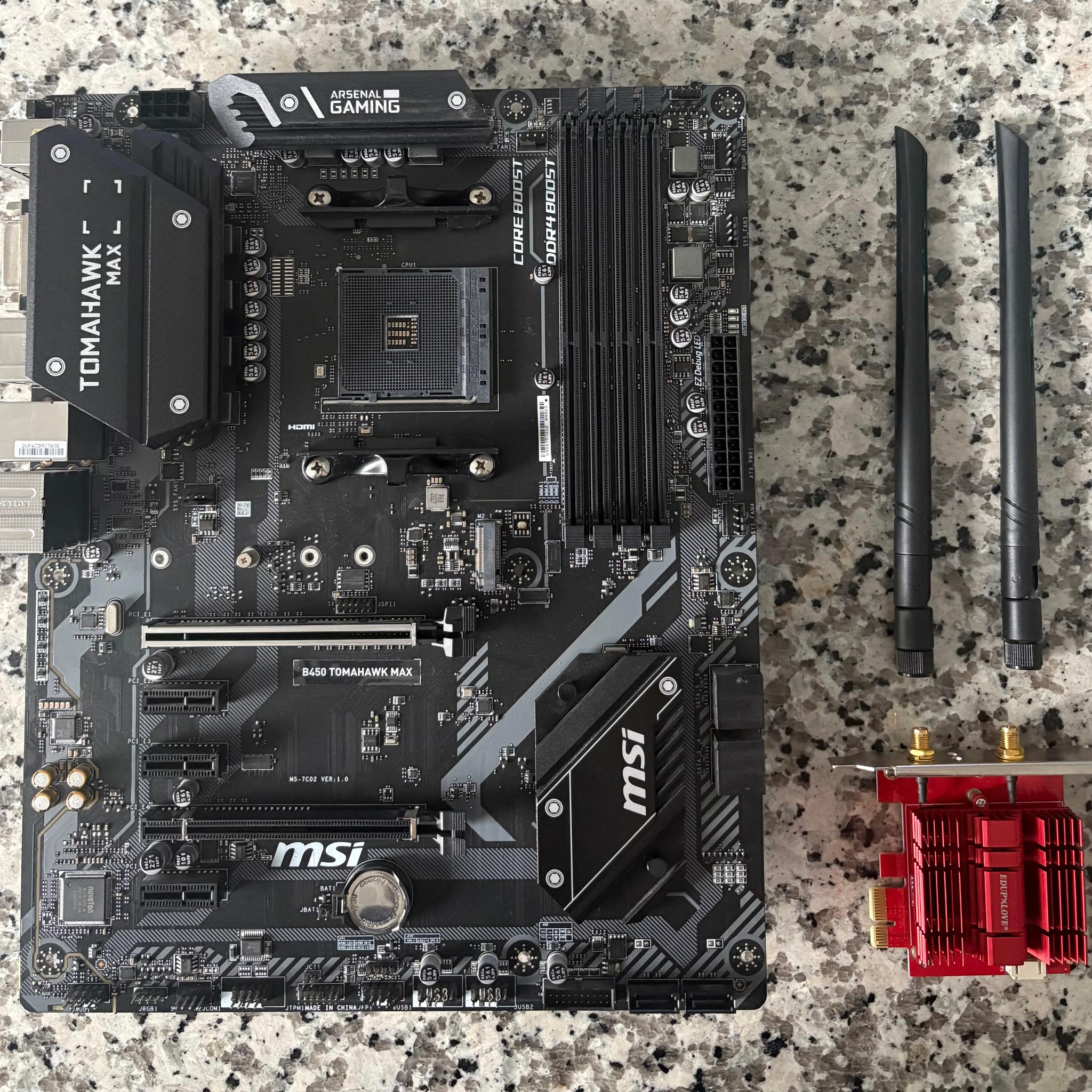 MSi B450 TOMAHAWK MAX II W/ PCI WIFI