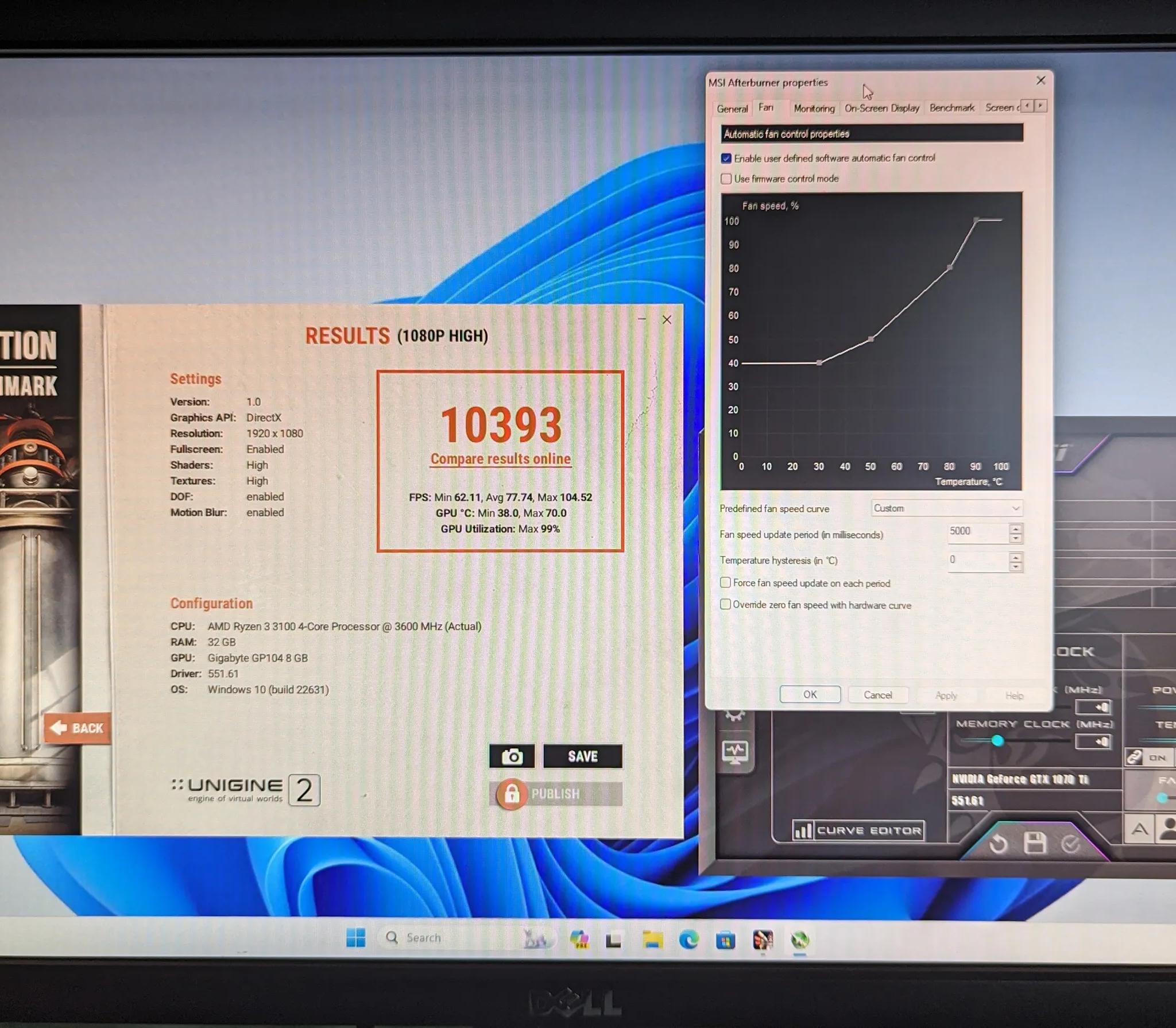 Gaming PC GTX 1070 Ti 8GB GPU, 32GB RAM, Ryzen 3 3100, 1TB SAMSUNG SSD