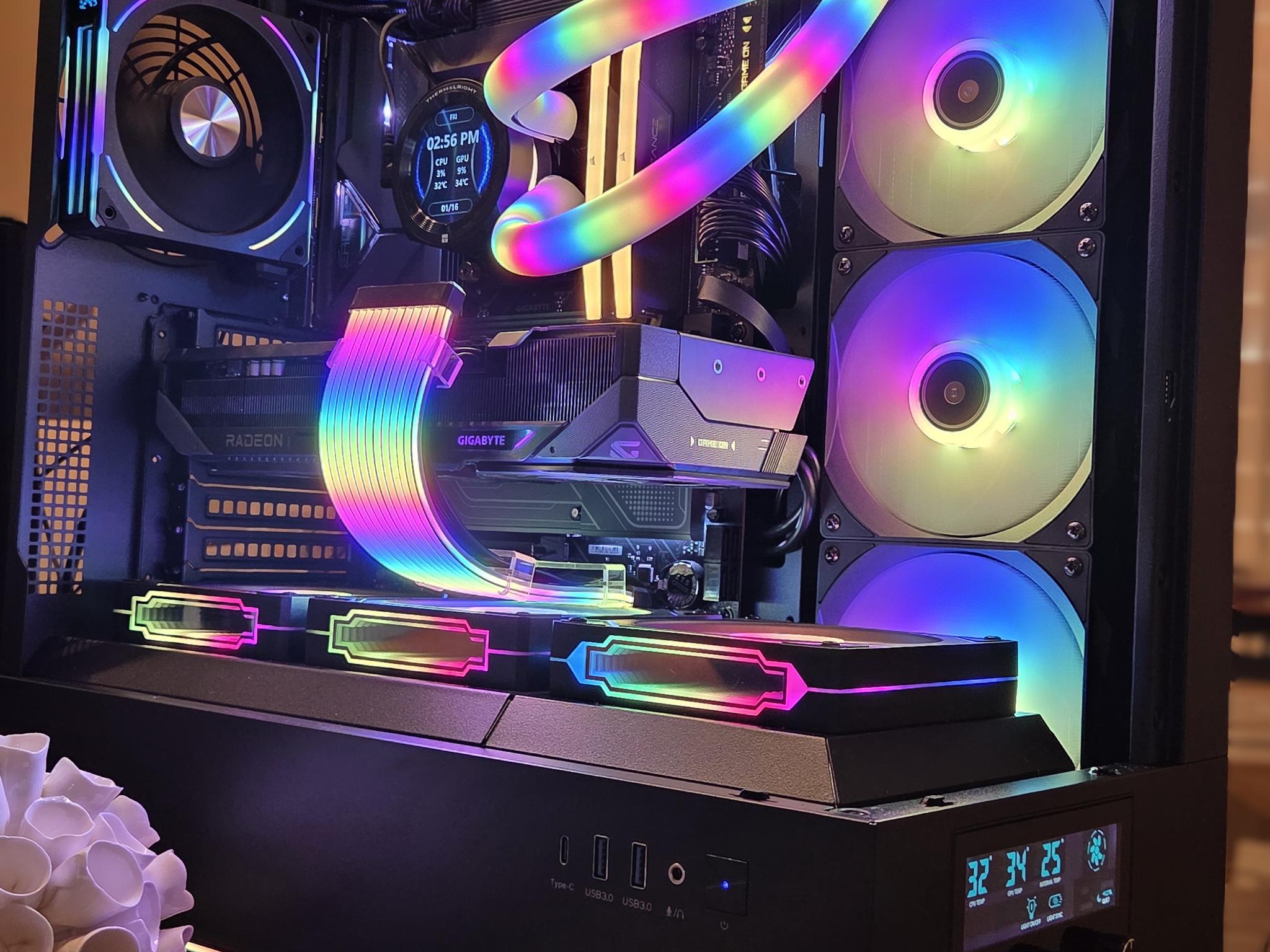 Mr. Knobs! 🔧 | RX 9070 XT Gaming PC | Intel Core Ultra 7 265KF | 32GB DDR5 | 2TB NVMe | LCD Display