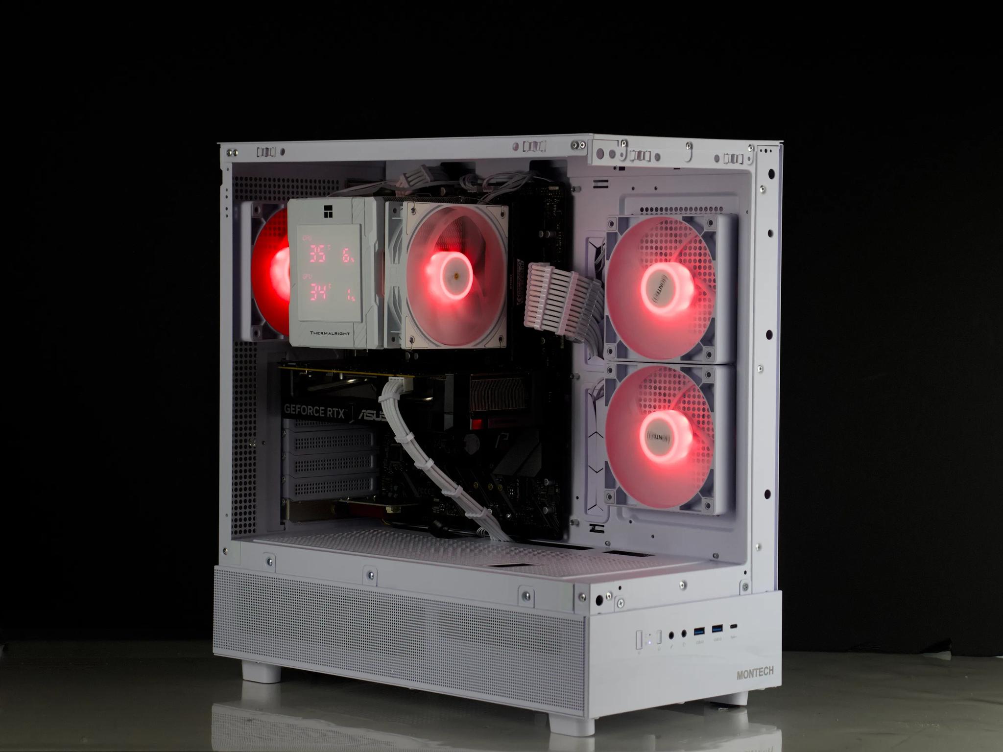 🤍💎White Gaming PC – RTX 5060, Ryzen 5 5600X, 32GB RAM, 1TB SSD - RGB, WiFi, LED Screen🤍💎
