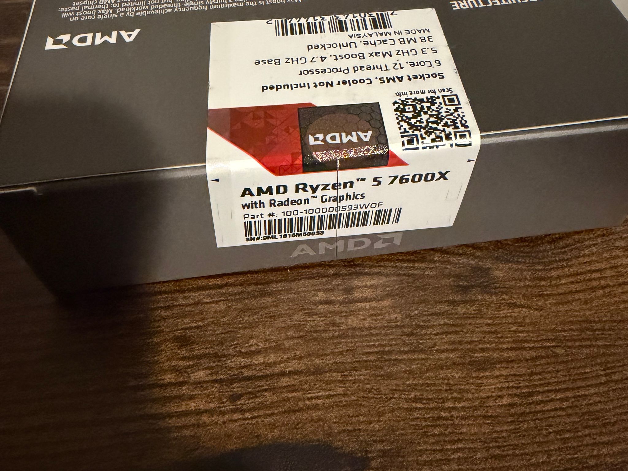 Unopened AMD Ryzen 5 7600X
