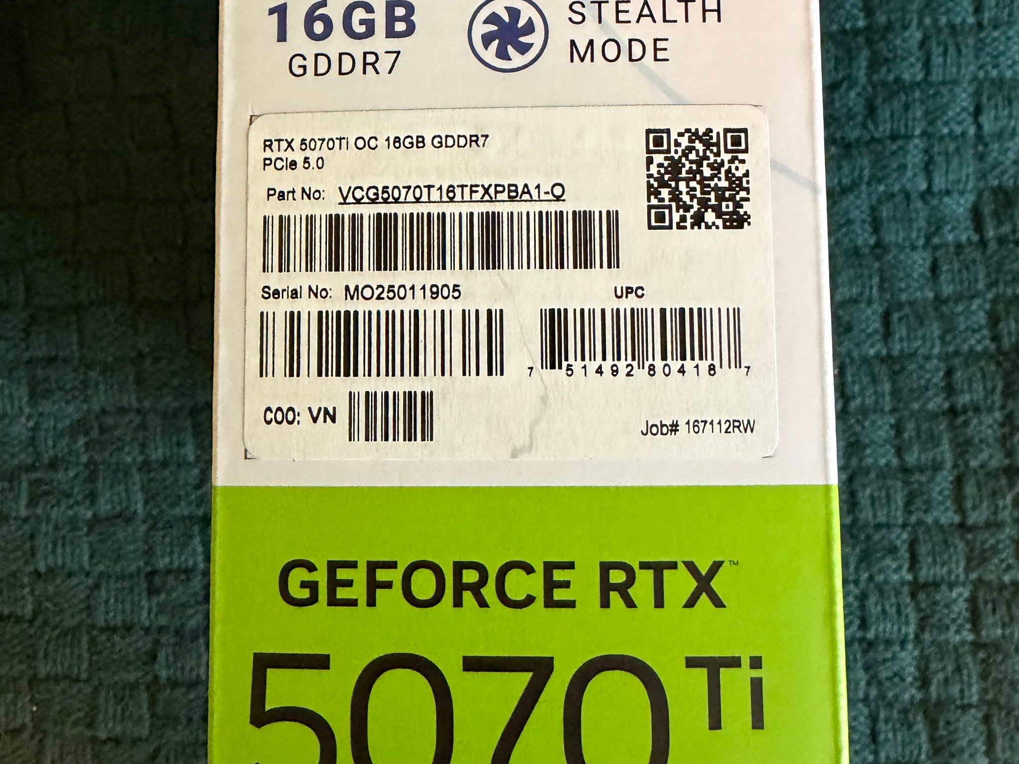 PNY GeForce RTX 5070 Ti OC Triple Fan