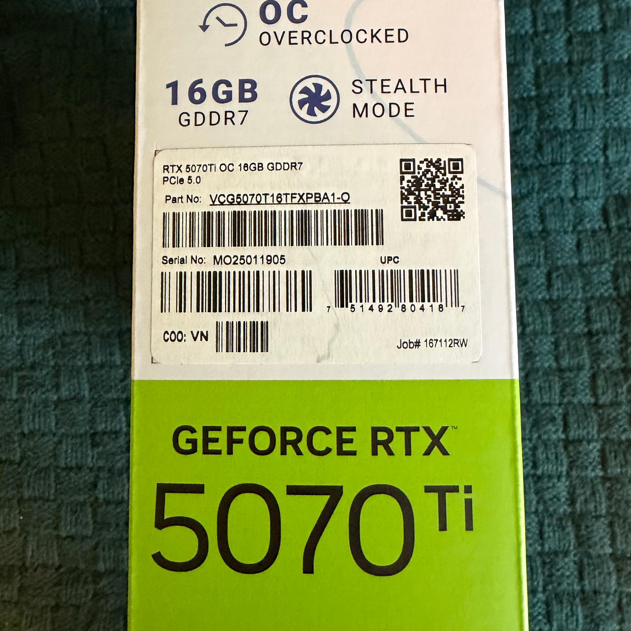 PNY GeForce RTX 5070 Ti OC Triple Fan