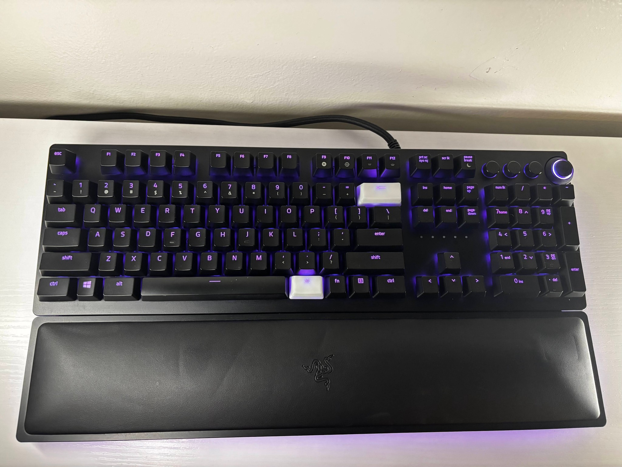 Razer Huntsman Elite Gaming Keyboard - Fast Purple Clicky Optical Switches + Magnetic Wrist Rest