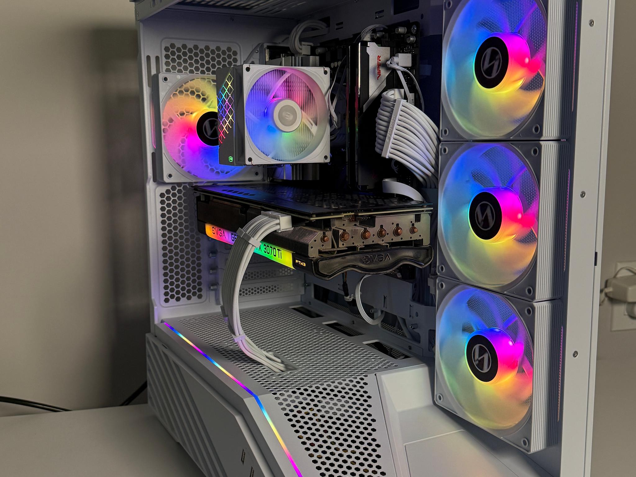 1080p Gaming PC –RTX 3060 8gb|Ryzen 5 5500|16gb RAM, 1TB SSD Lian Li V100 White Gaming Computer