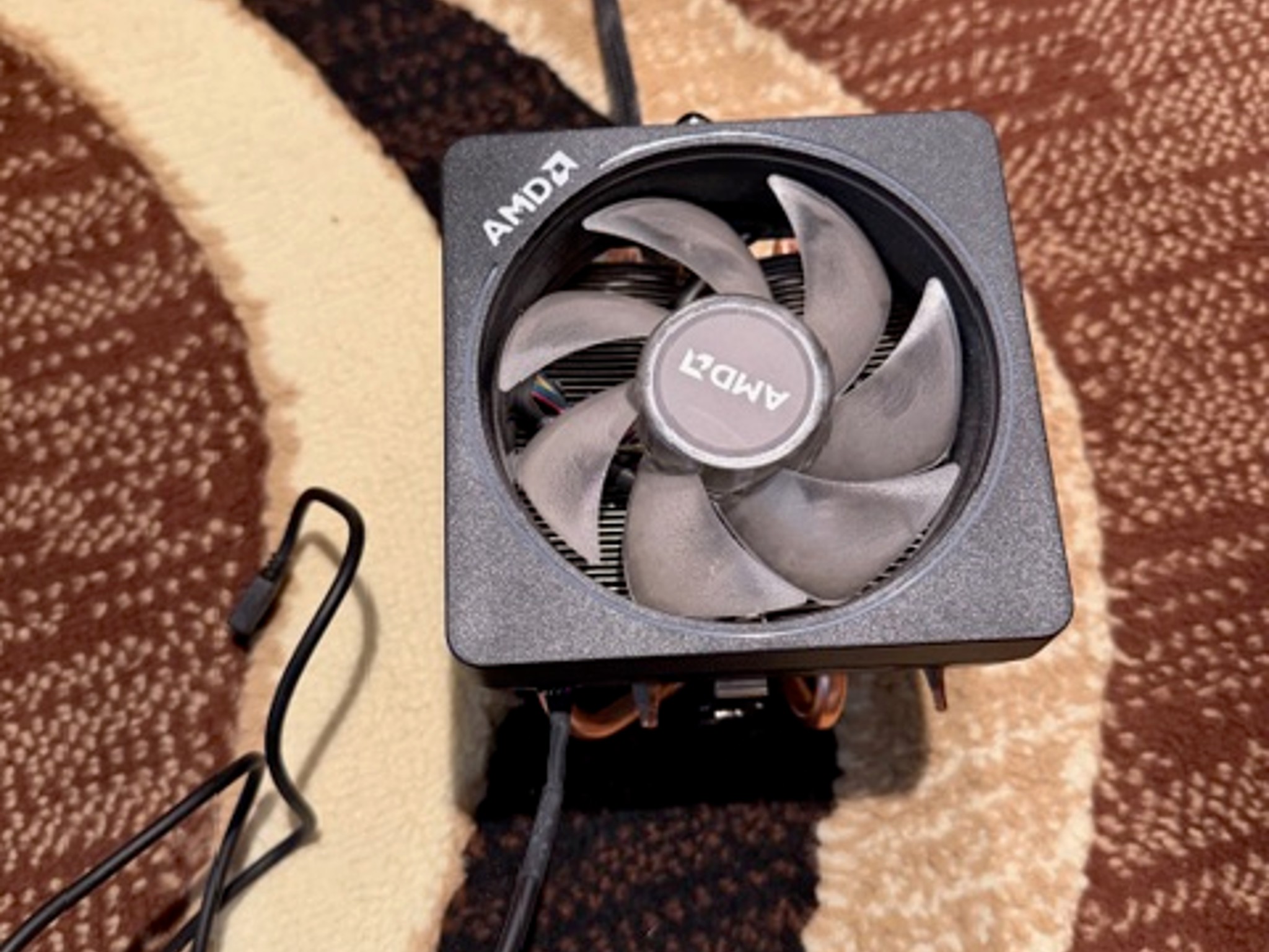 AMD AM5 Wraith Stock RGB CPU Cooler from 5800XT CPU