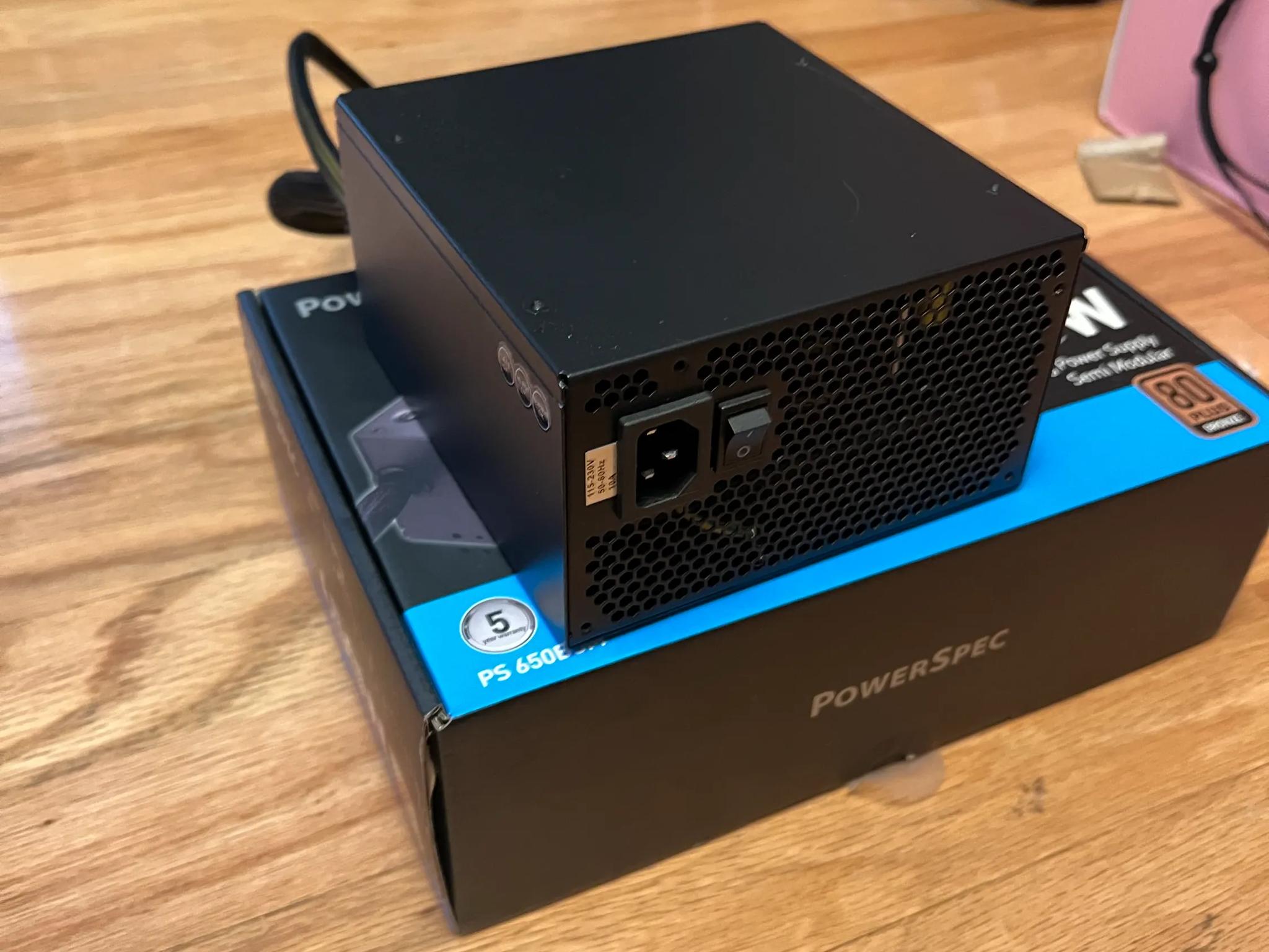 PowerSpec 650 Watt 80 Plus Bronze ATX Semi-Modular Power Supply