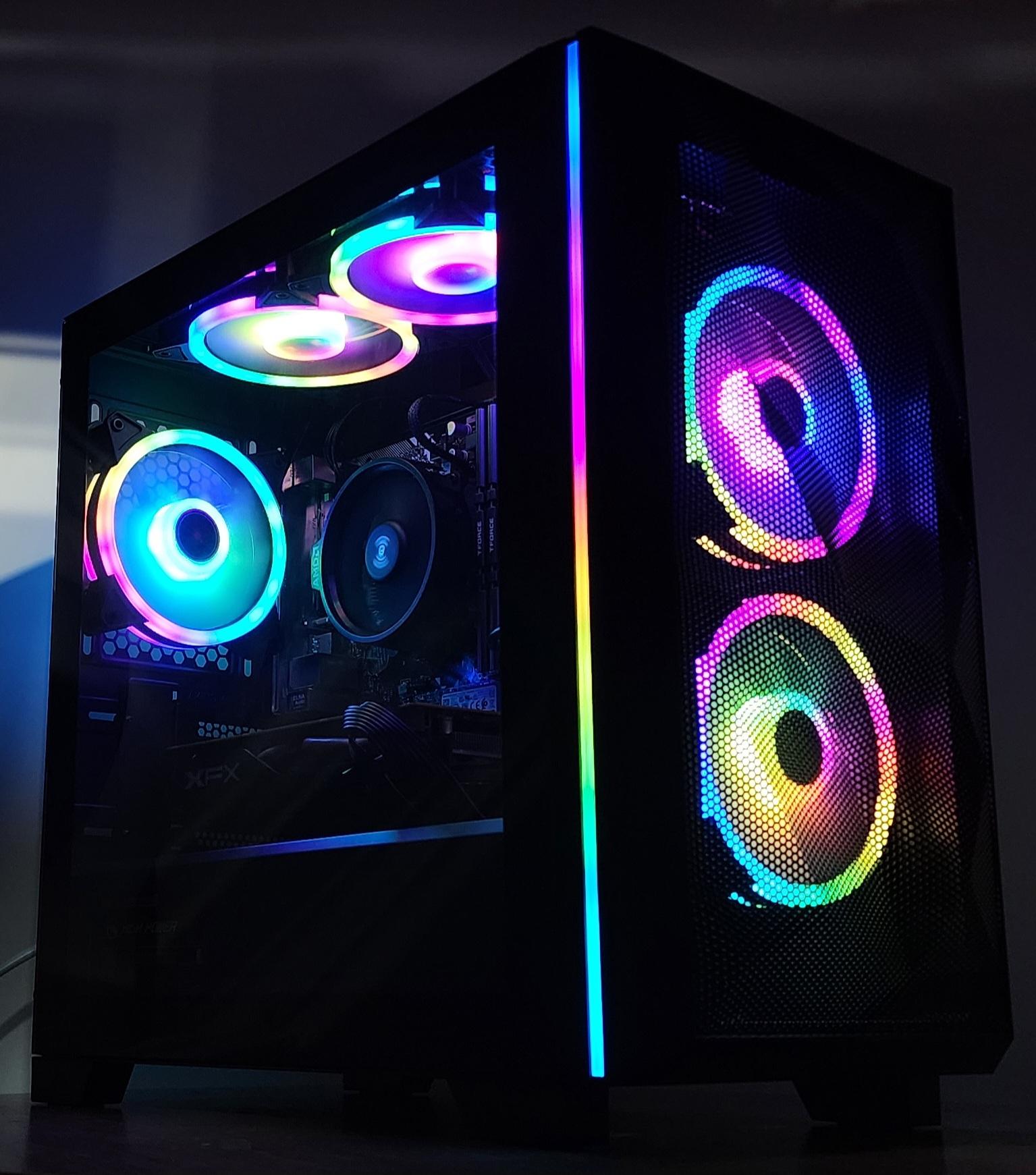 Gaming PC Ryzen 3 2300X 16GB RAM 256GB SSD + 1TB HDD RX 470 8GB Win11 Computer