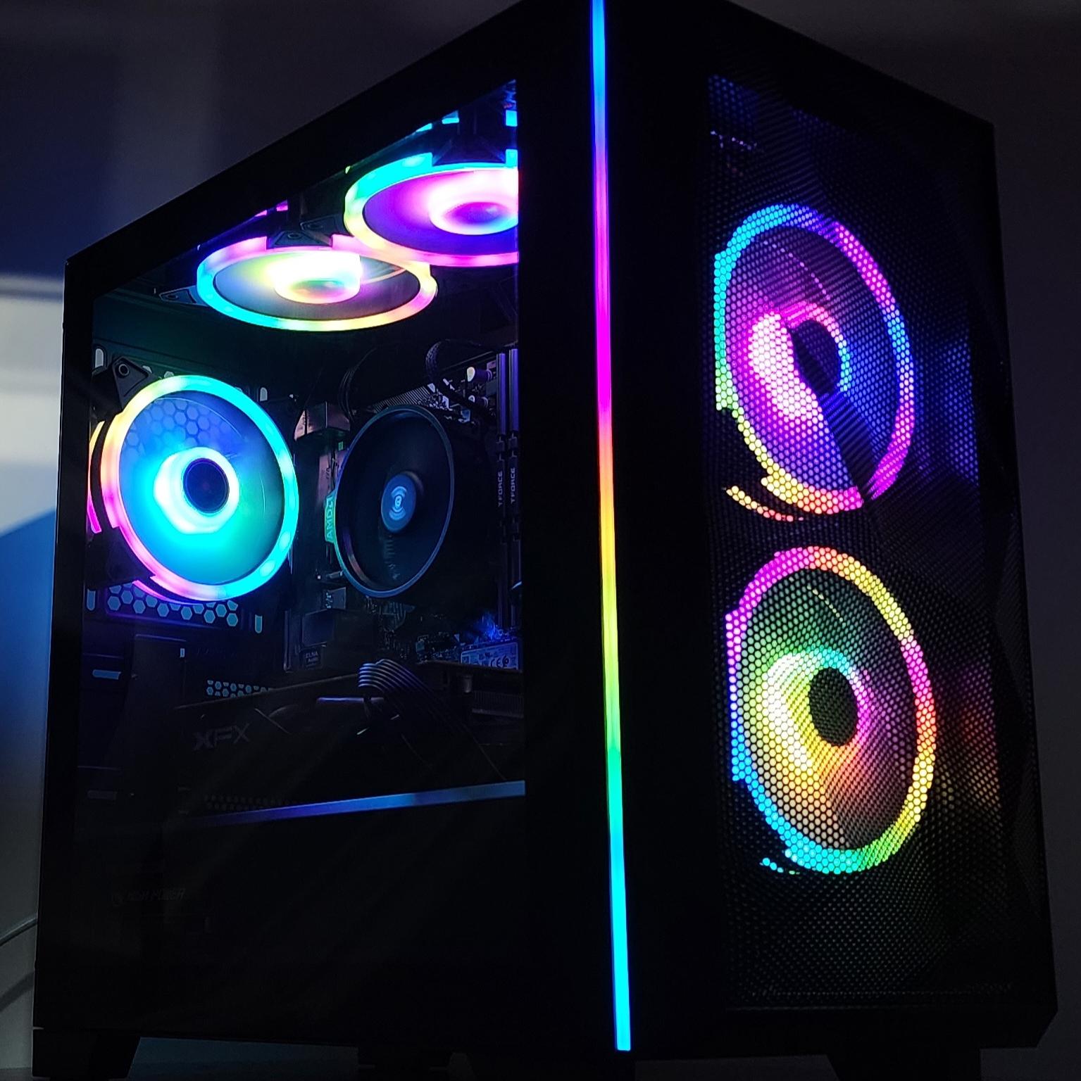 Gaming PC Ryzen 3 2300X 16GB RAM 256GB SSD + 1TB HDD RX 470 8GB Win11 Computer