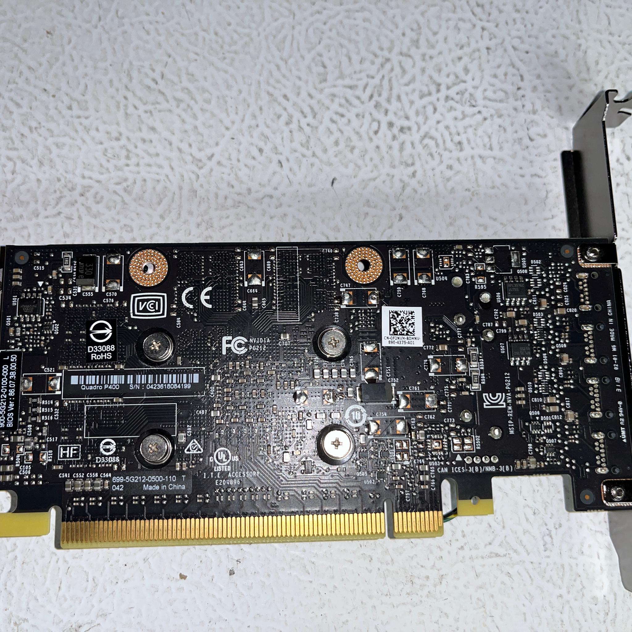 NVIDIA Quadro P400 2GB GDDR5 Workstation GPU – 3× Mini DP – Full‑Height Bracket