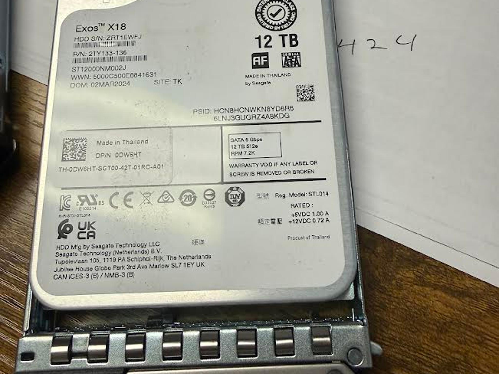 Dell EMC  Exos x18