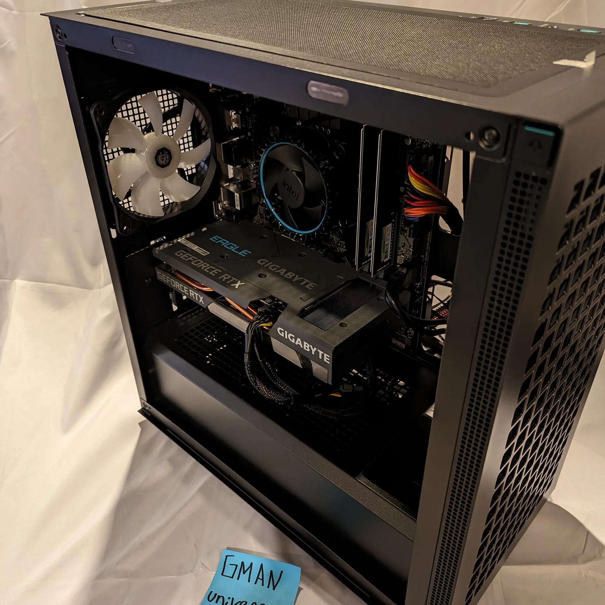 | Intel i3-13100 |RTX 3060 Gigabyte Eagle| 16GB DDR4 3200MHz|