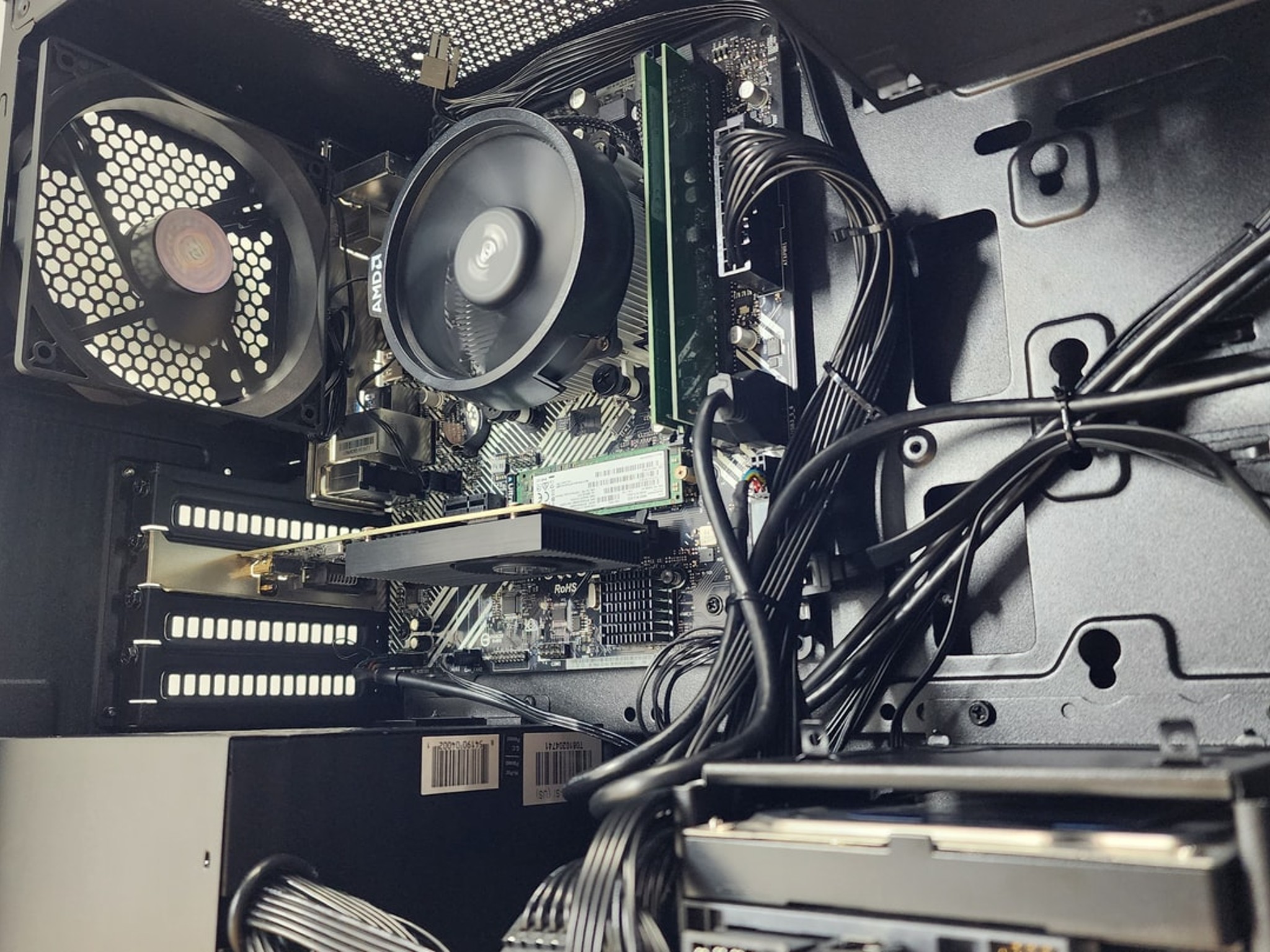 Gaming PC Ryzen 5 5500 16GB RAM 256GB SSD + 1TB HDD GT 1030 2GB Windows 11 Computer